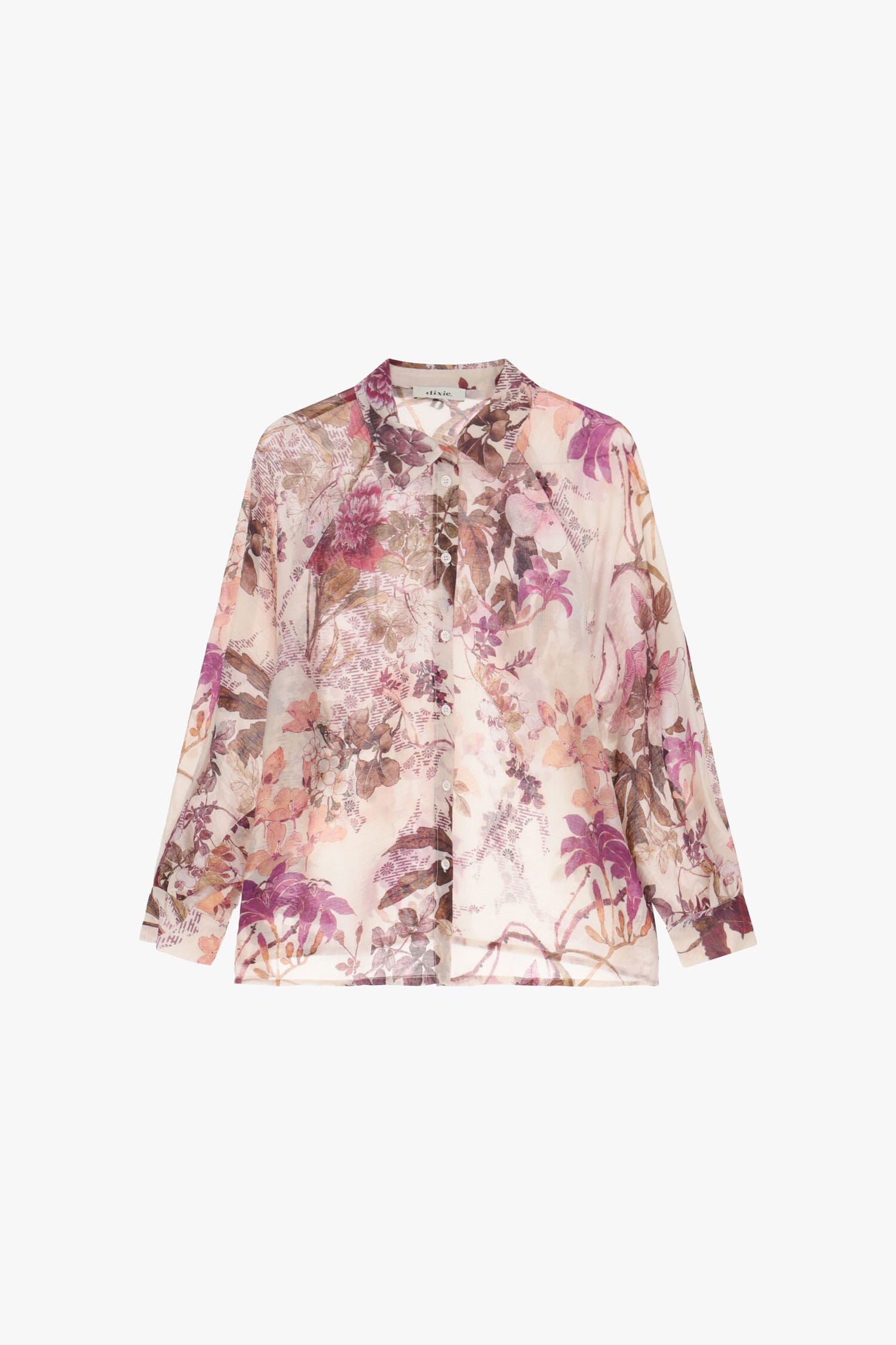 Camicia Con Motivo Floreale Delicato Dixie