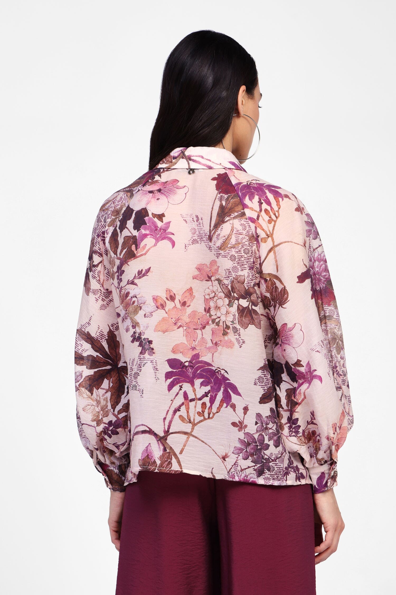 Camicia Con Motivo Floreale Delicato Dixie