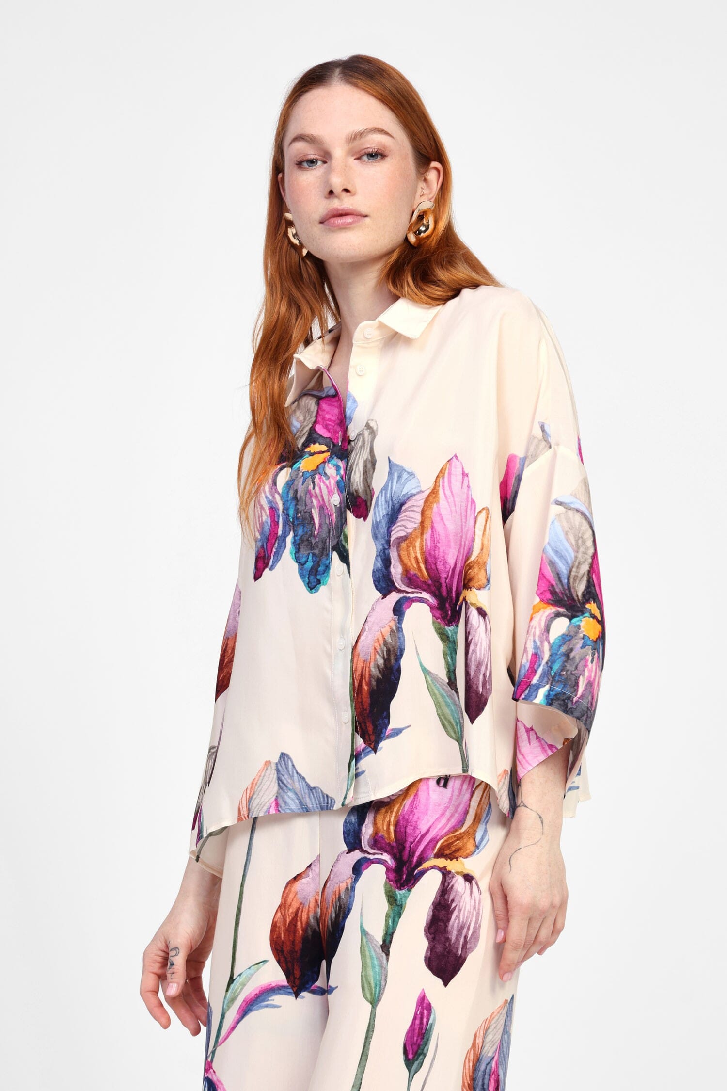 Camicia Stampa Floreale E Taglio Ampio Dixie