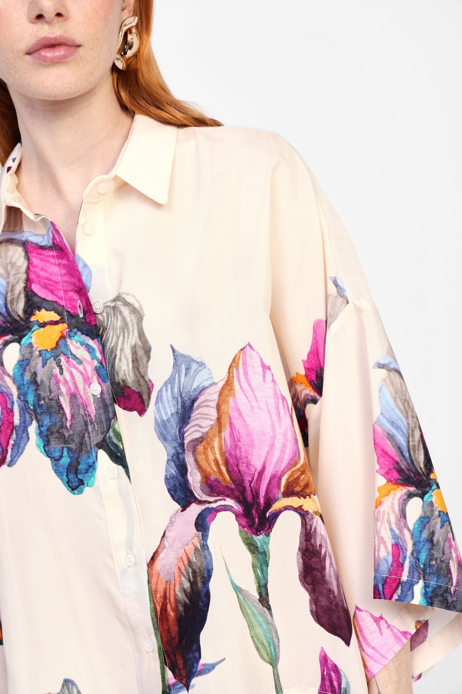 Camicia Stampa Floreale E Taglio Ampio Dixie