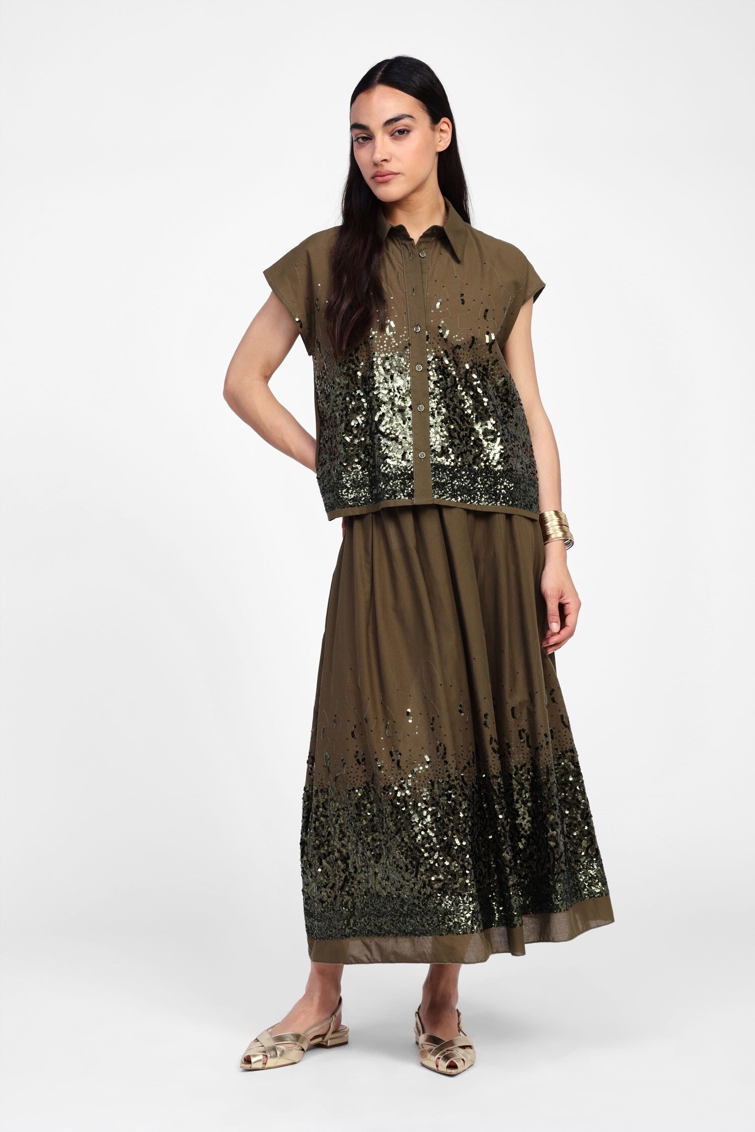 Dixie Medium Skirt With Sparkling Sequins