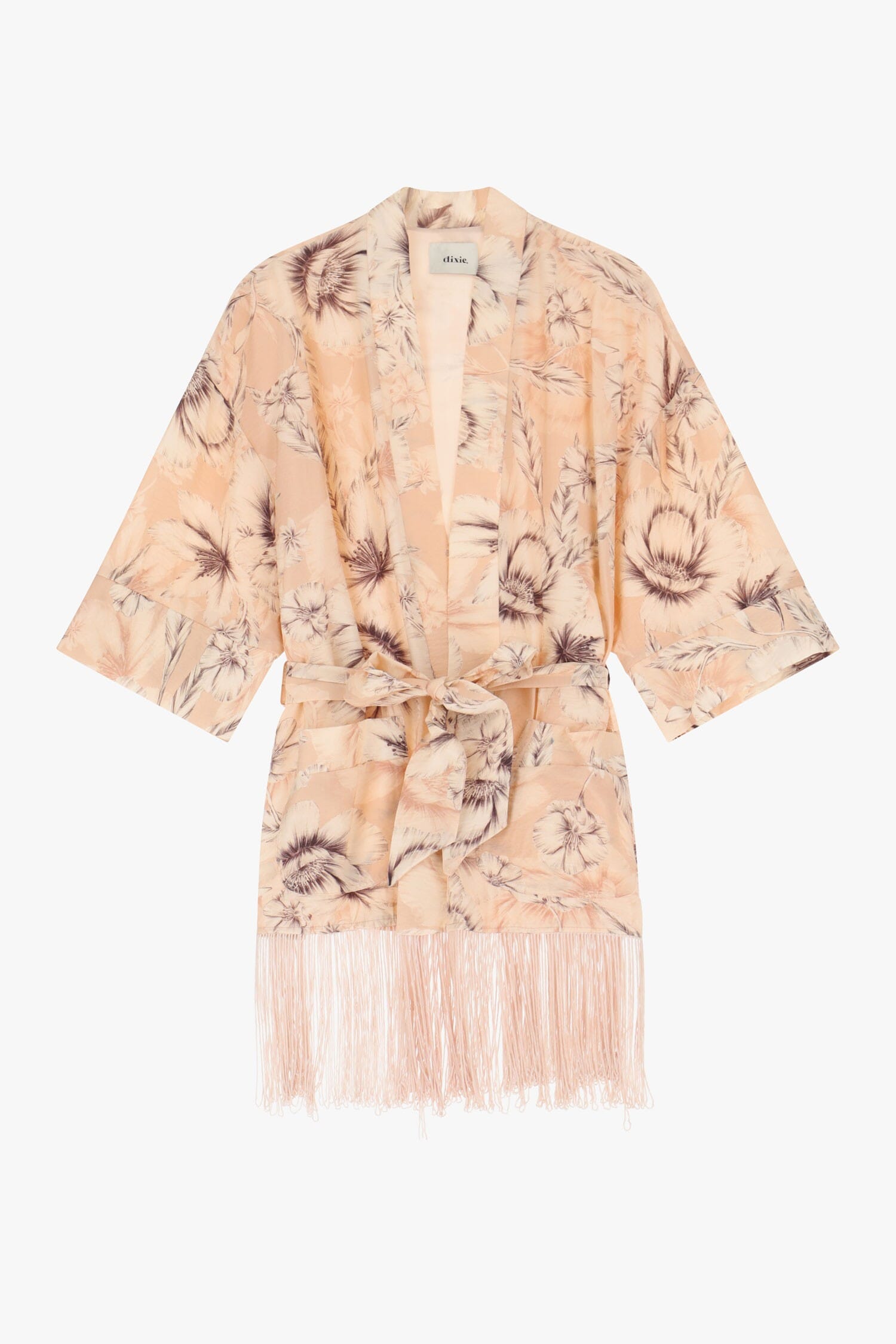 Trench Coat With Belt And Fringes Dixie