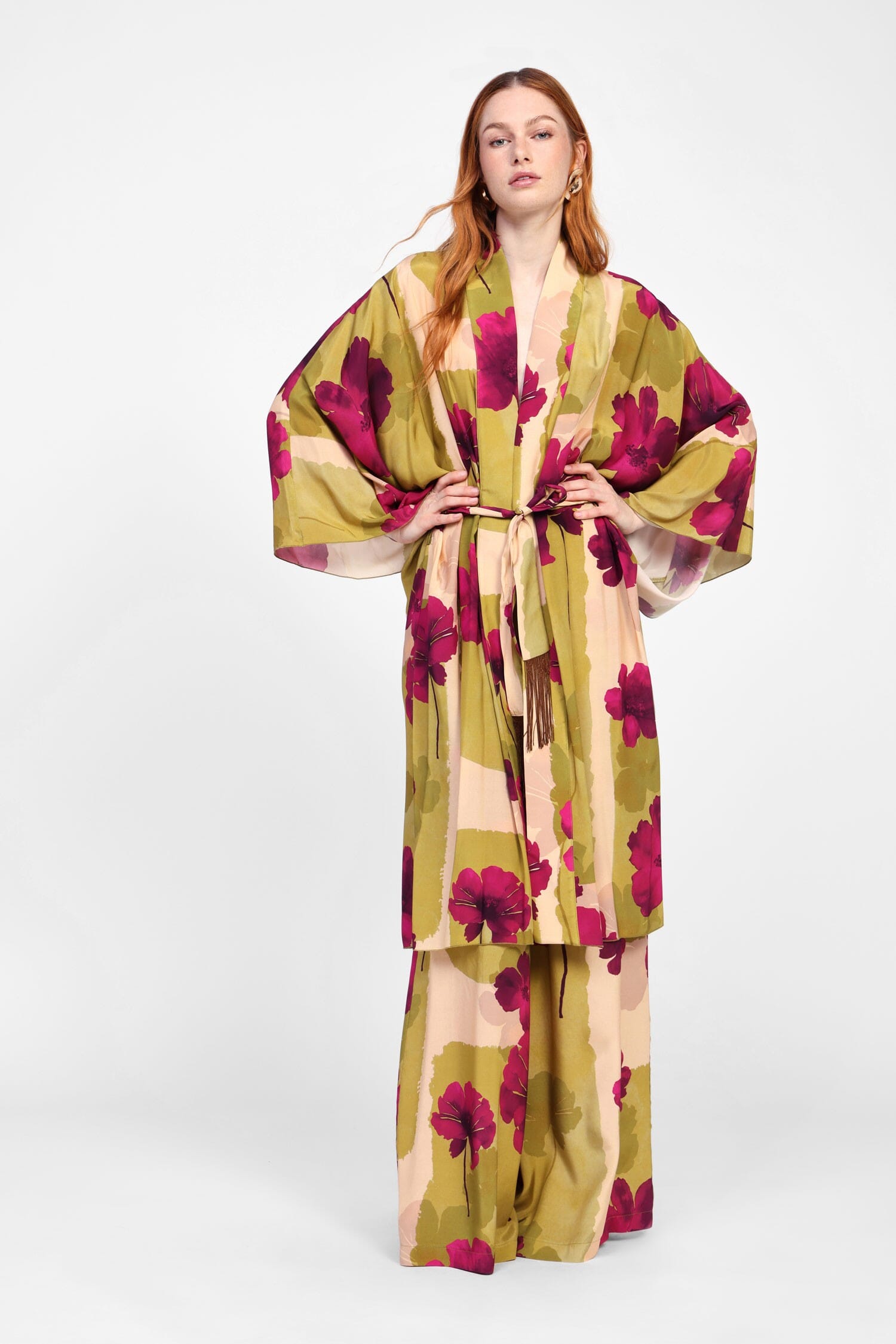 Cappotto Lungo Con Motivo Floreale Dixie