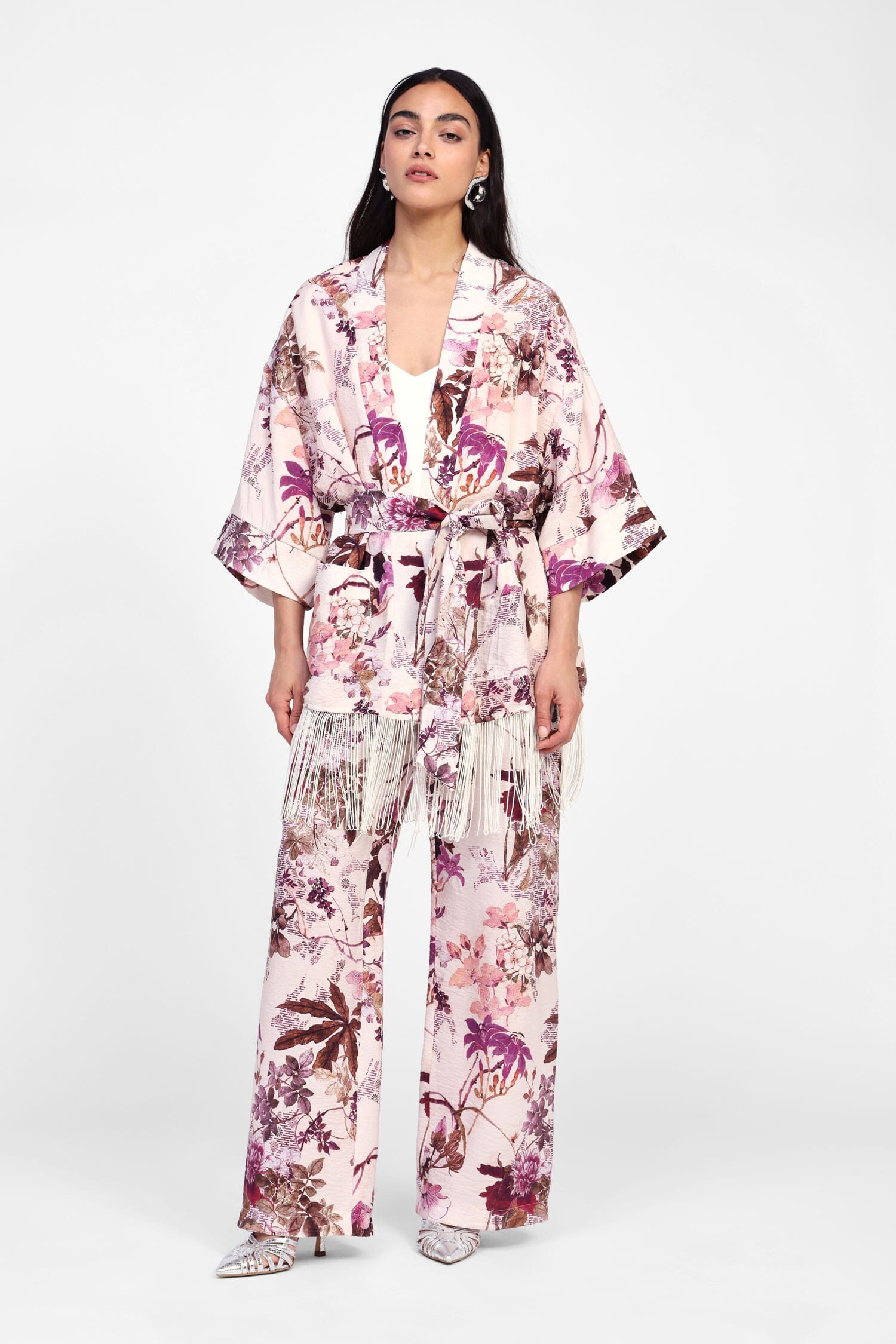 Pantaloni Palazzo Con Stampa Floreale Dixie