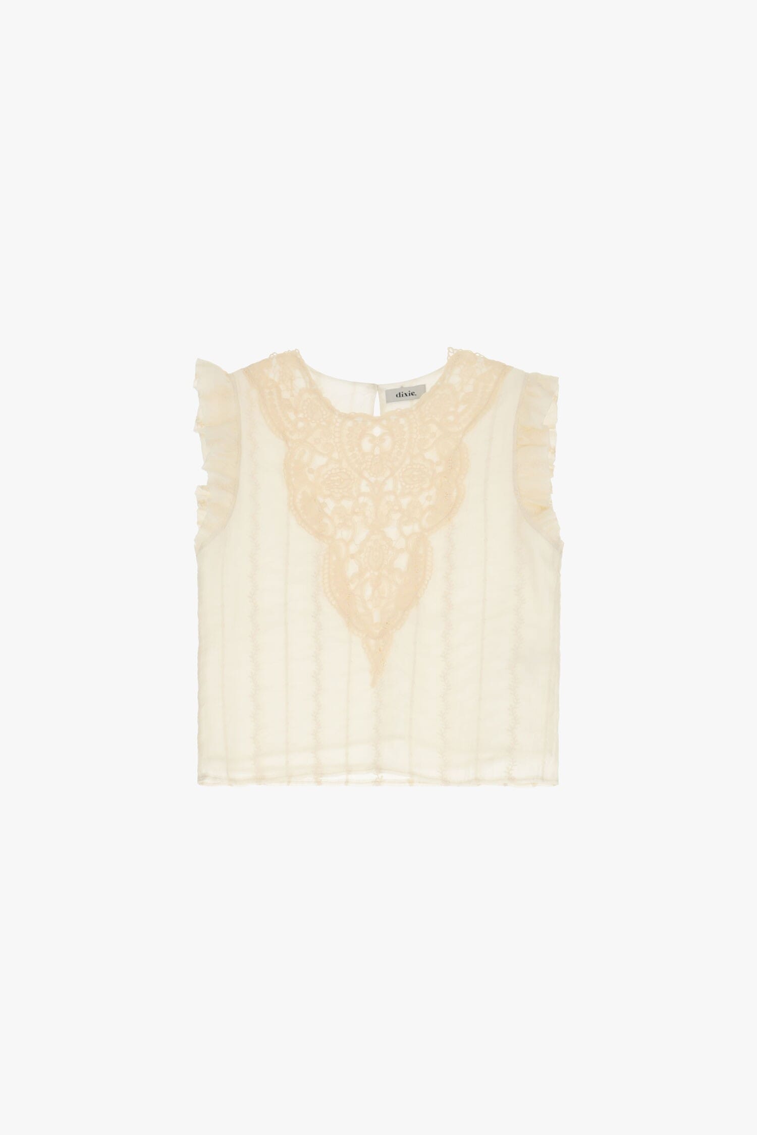 Top Senza Maniche Con Pizzo Ricamato Dixie