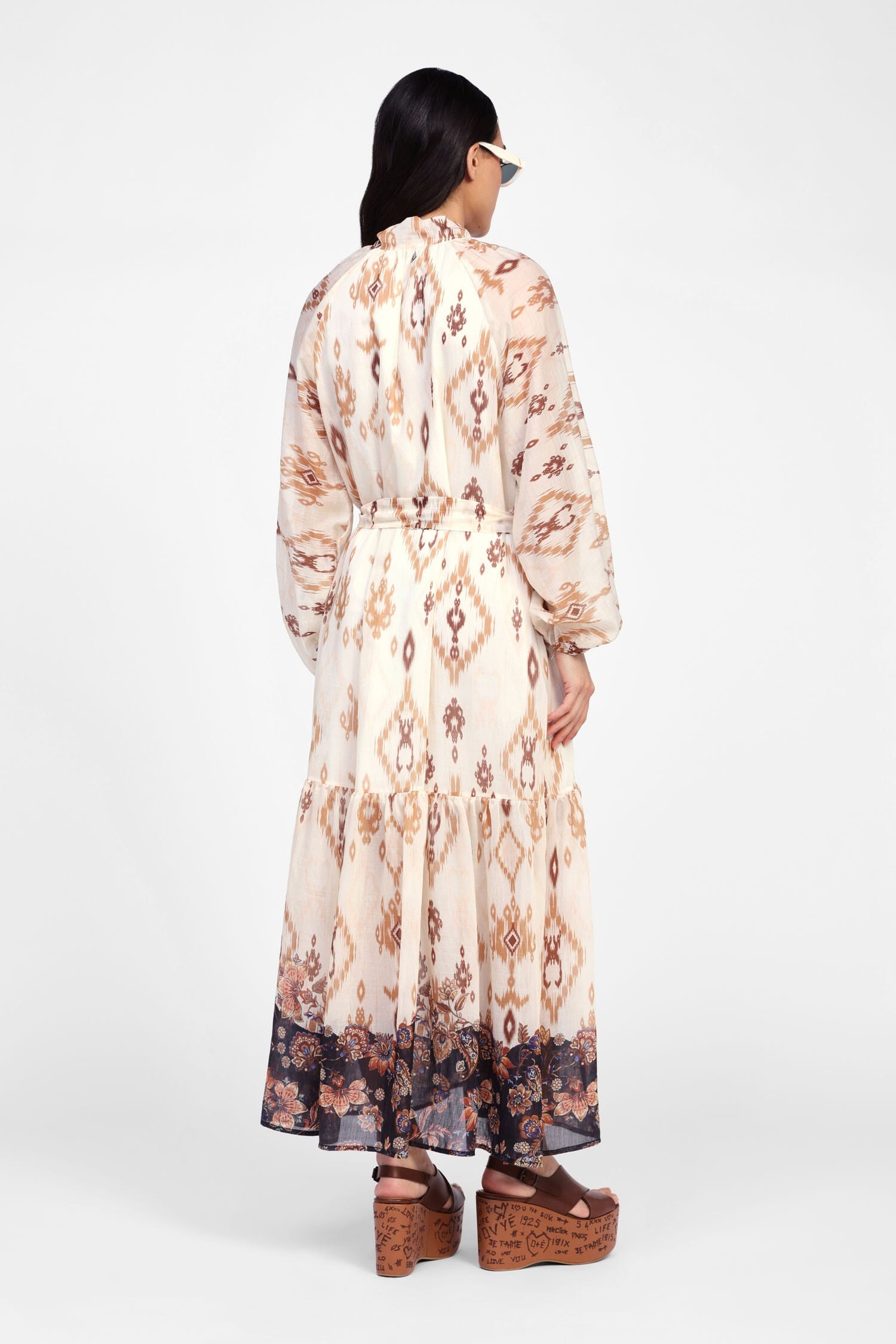 Abito Lungo Con Stampa Fantasia Dixie