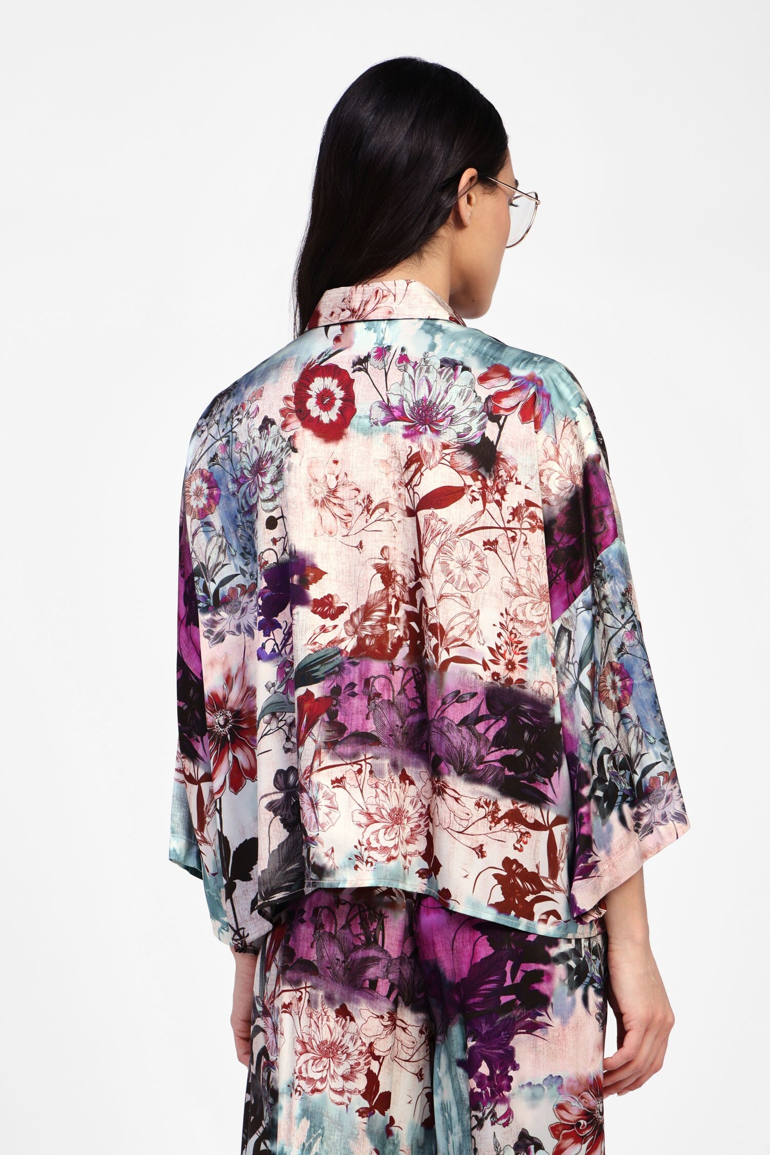 Chemise à motif floral artistique Dixie