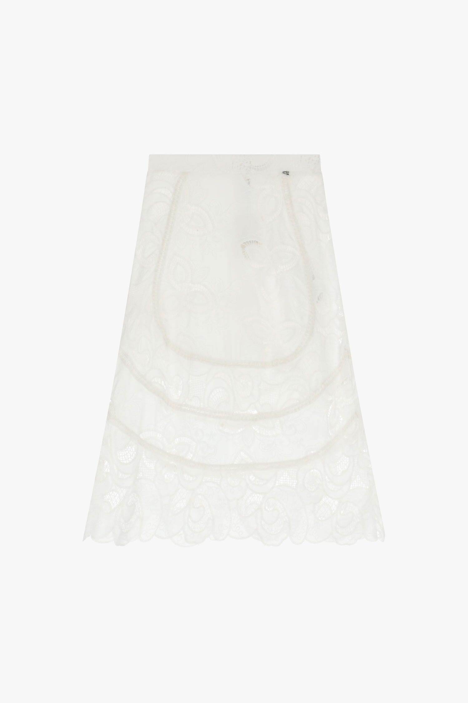 Gonna Media Con Delicati Ricami Dixie