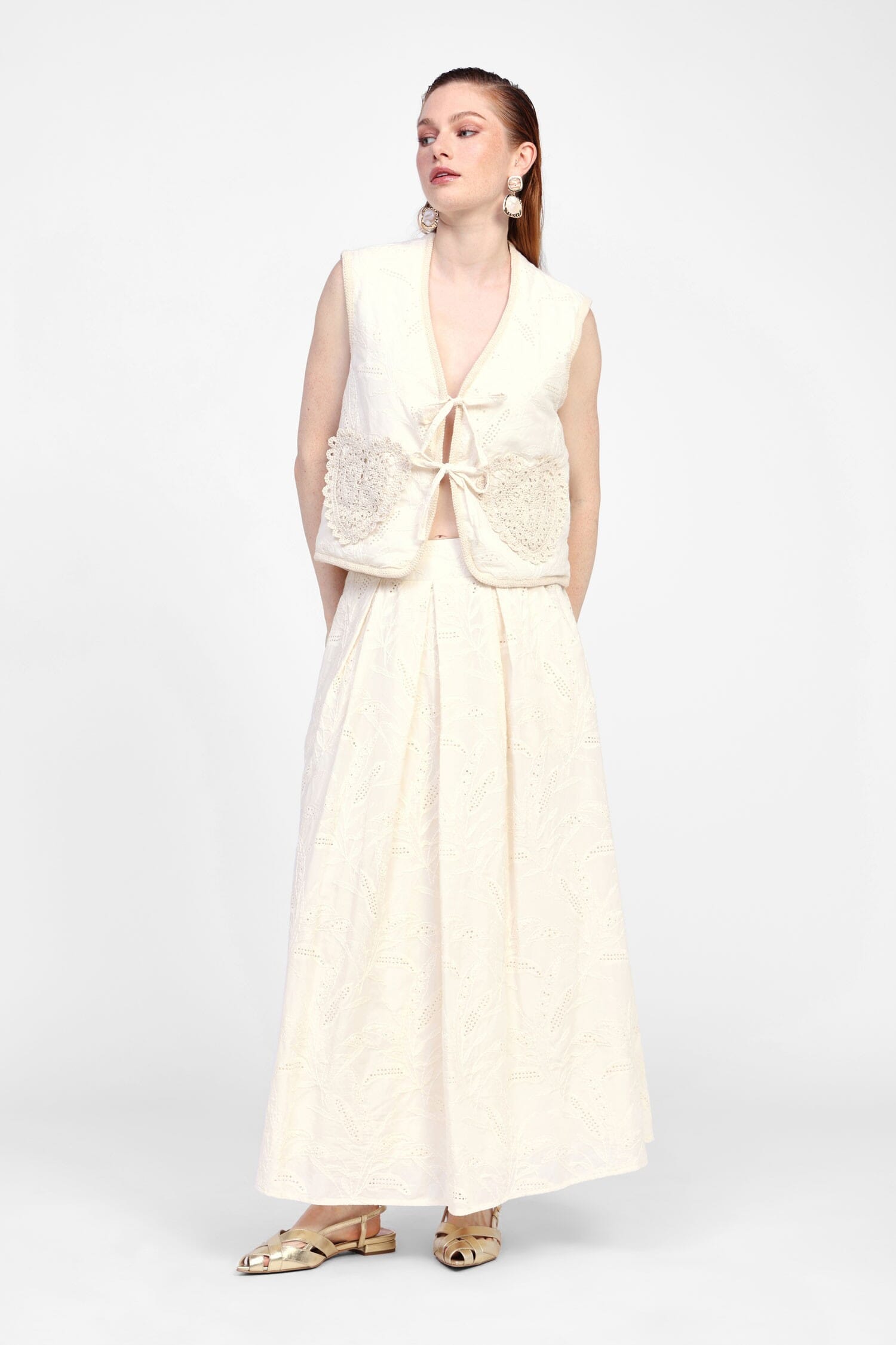 Gonna Svasata Con Dettaglio Pizzo Dixie