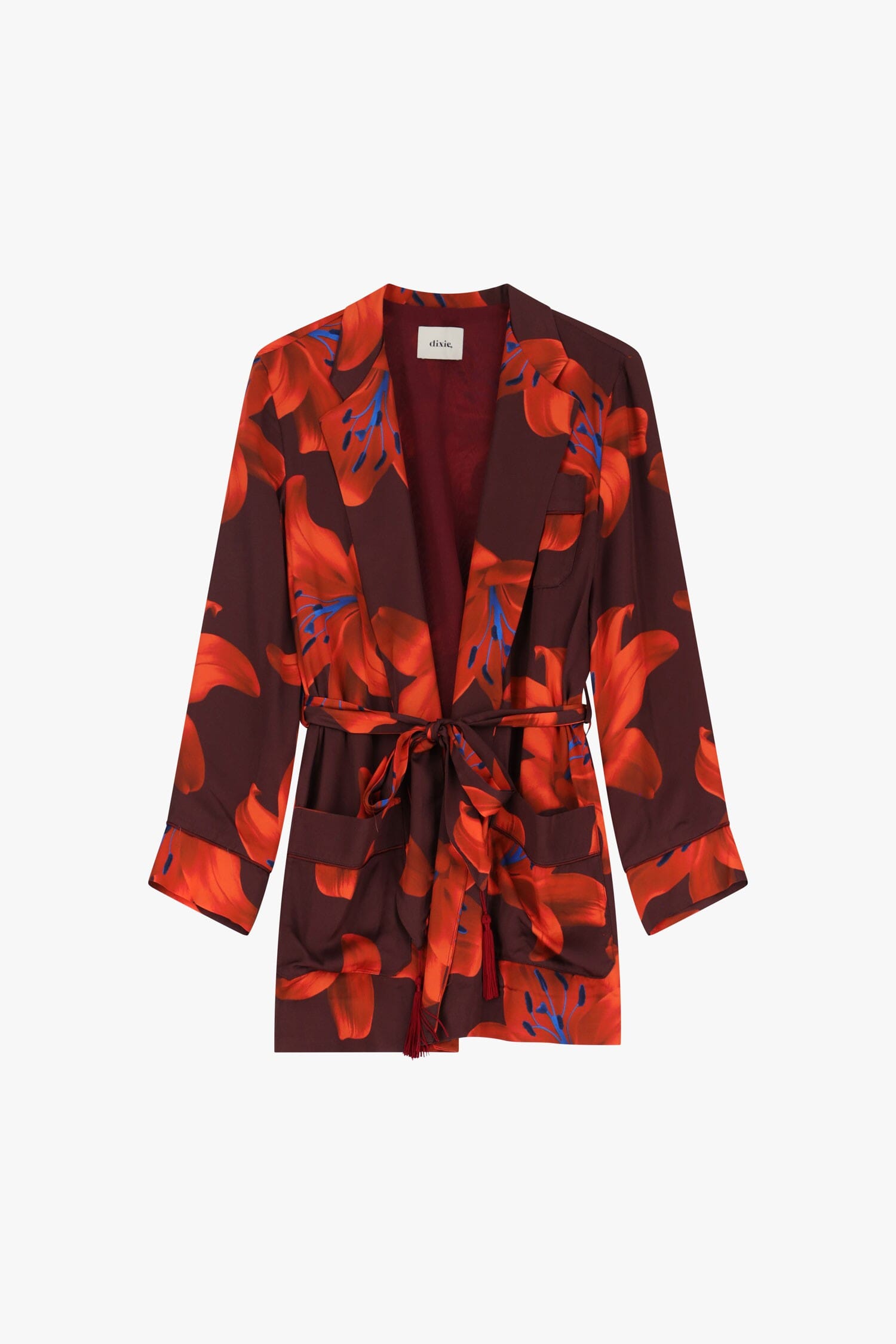 Blazer Con Stampa Floreale E Cintura Dixie