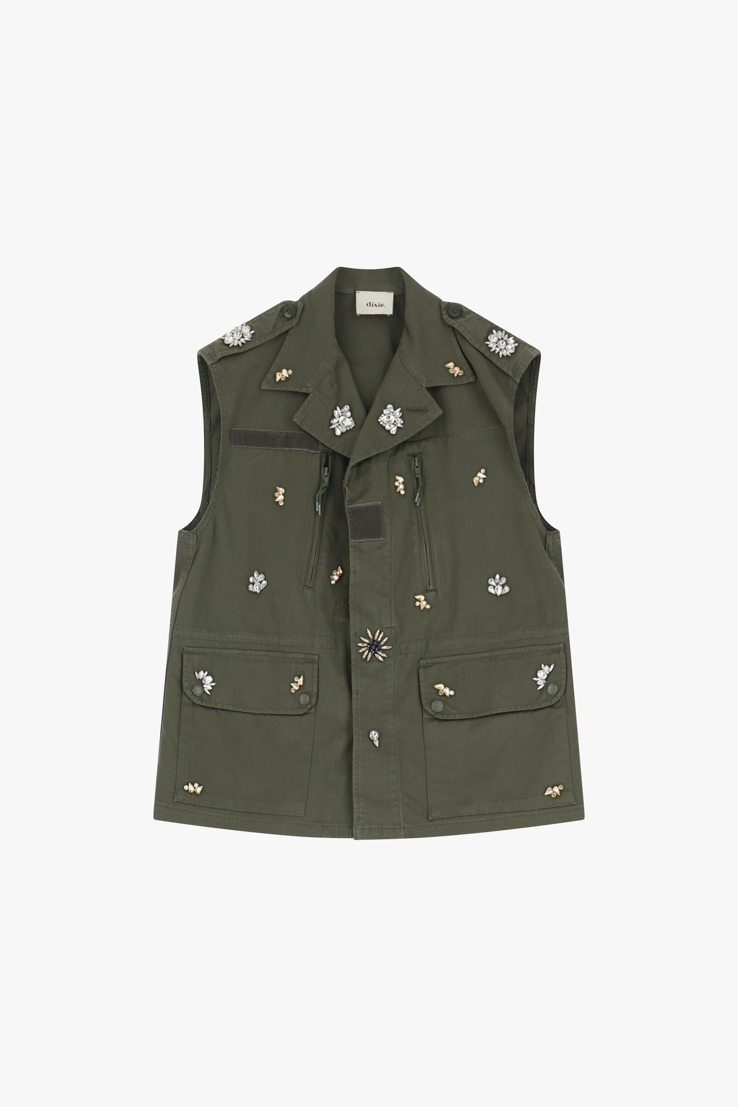 Gilet Con Tasche E Ricami Decorativi Dixie