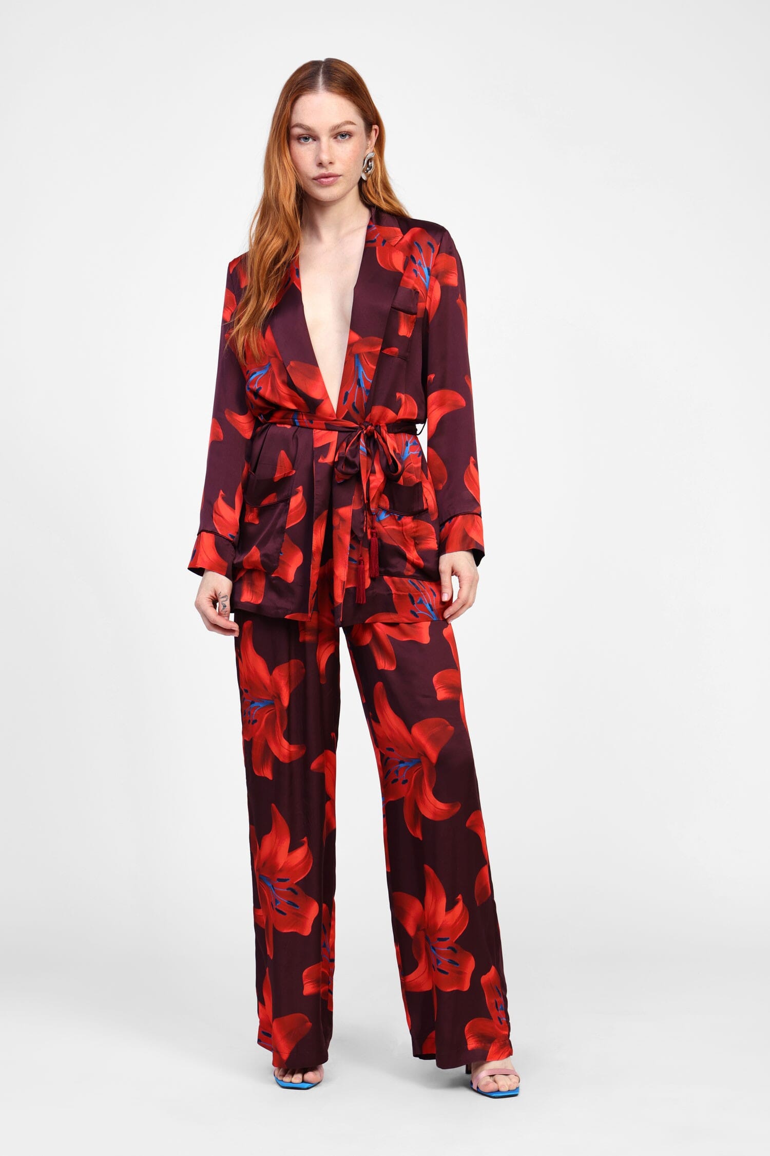 Pantaloni Ampi Con Motivo Floreale Dixie