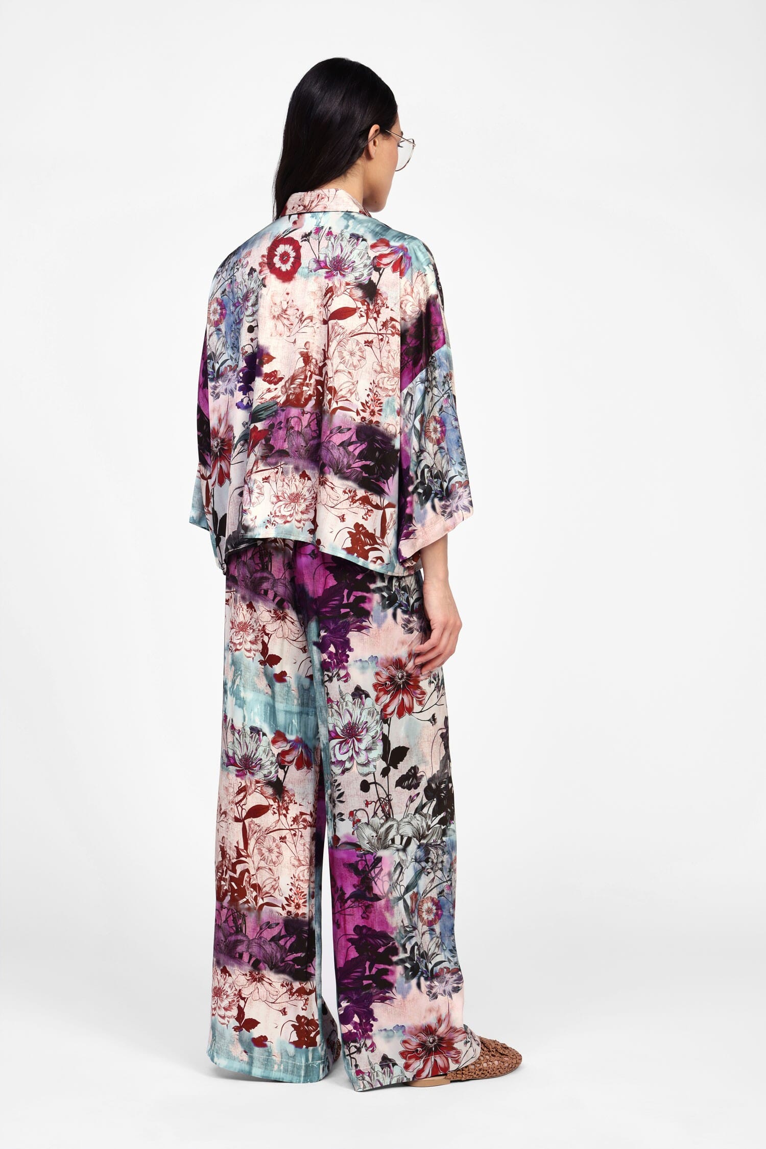 Dixie Floral Print Wide Leg Trousers