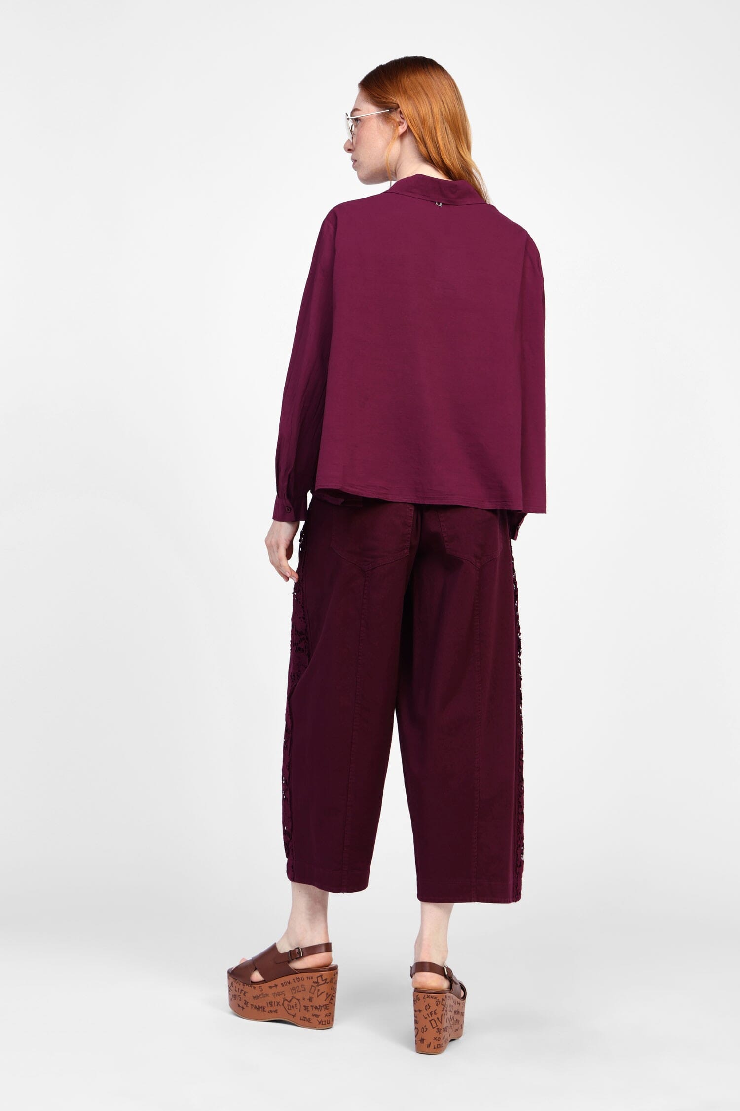 Pantaloni Larghi Con Dettagli A Merletto Dixie