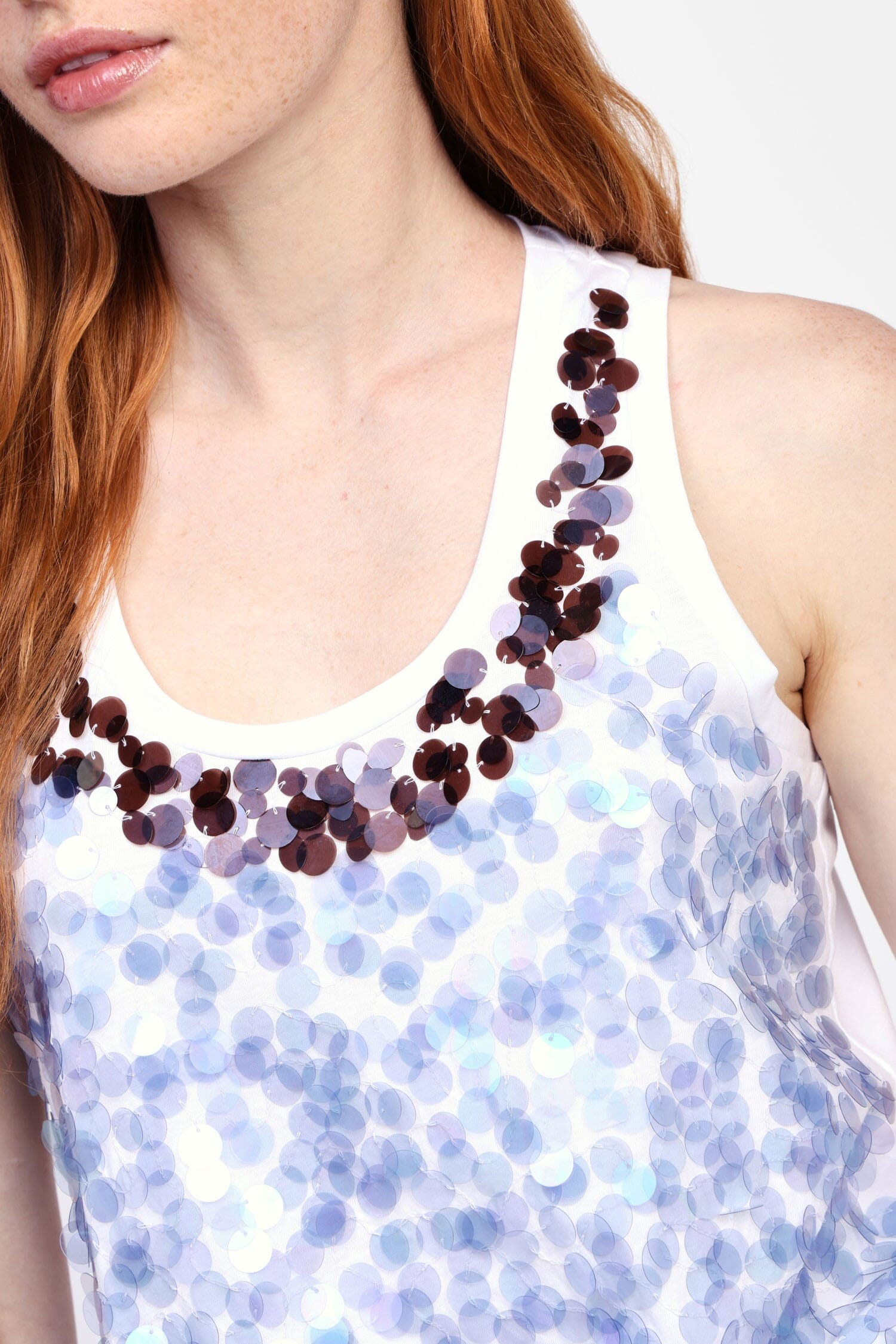 Dixie Decorated Round Neck Tank Top