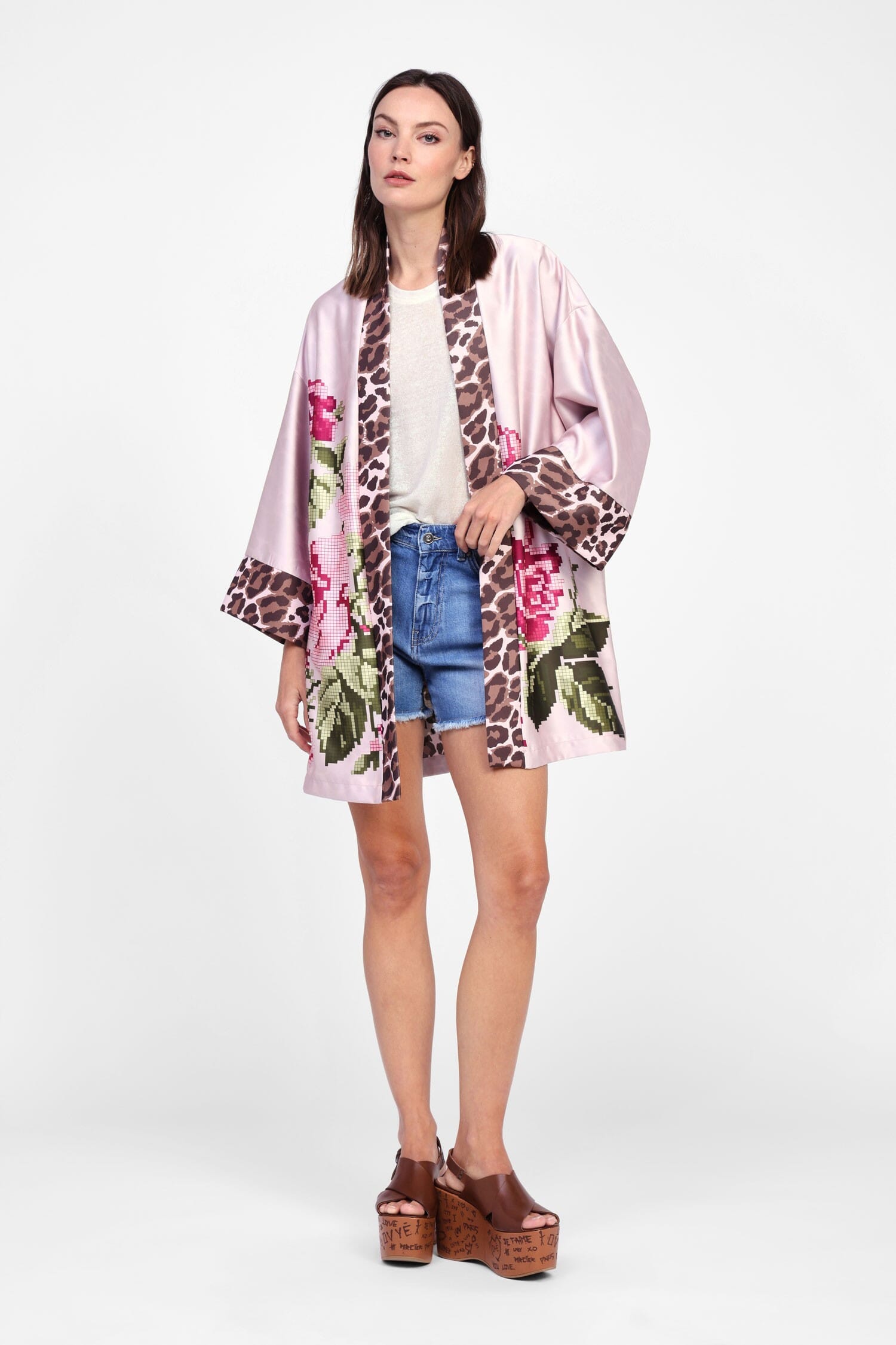 Cappotto Con Stampa Floreale E Animalier Dixie