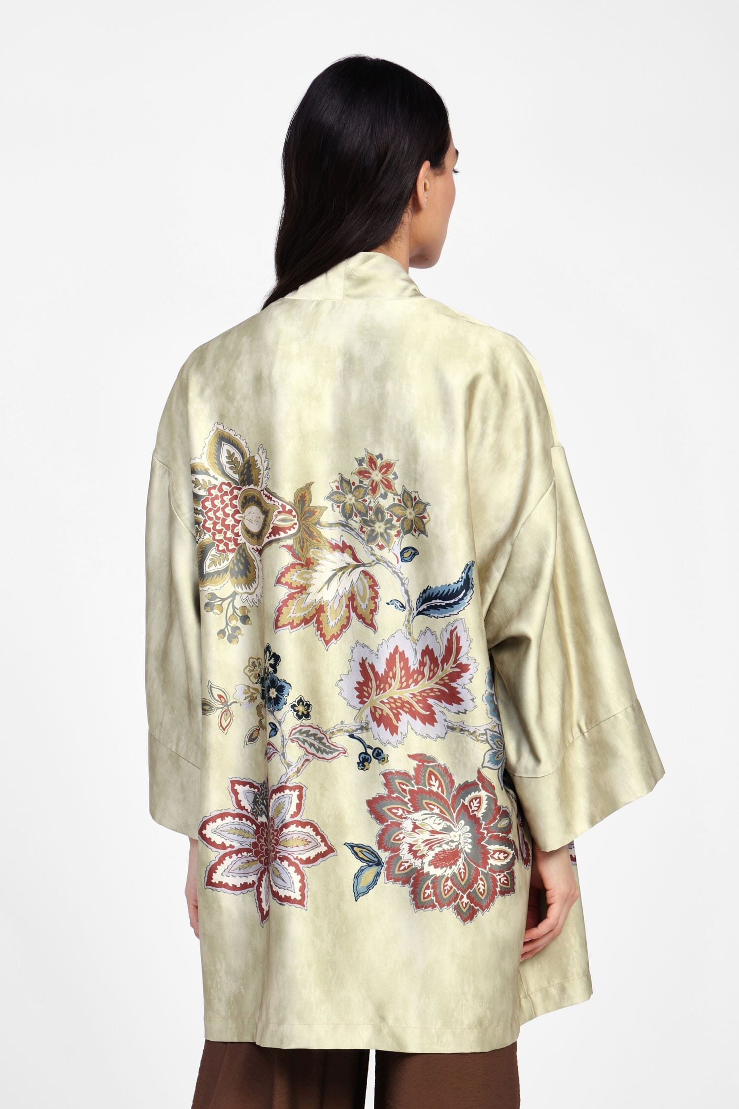 Cappotto Aperto Con Ricami Floreali Dixie