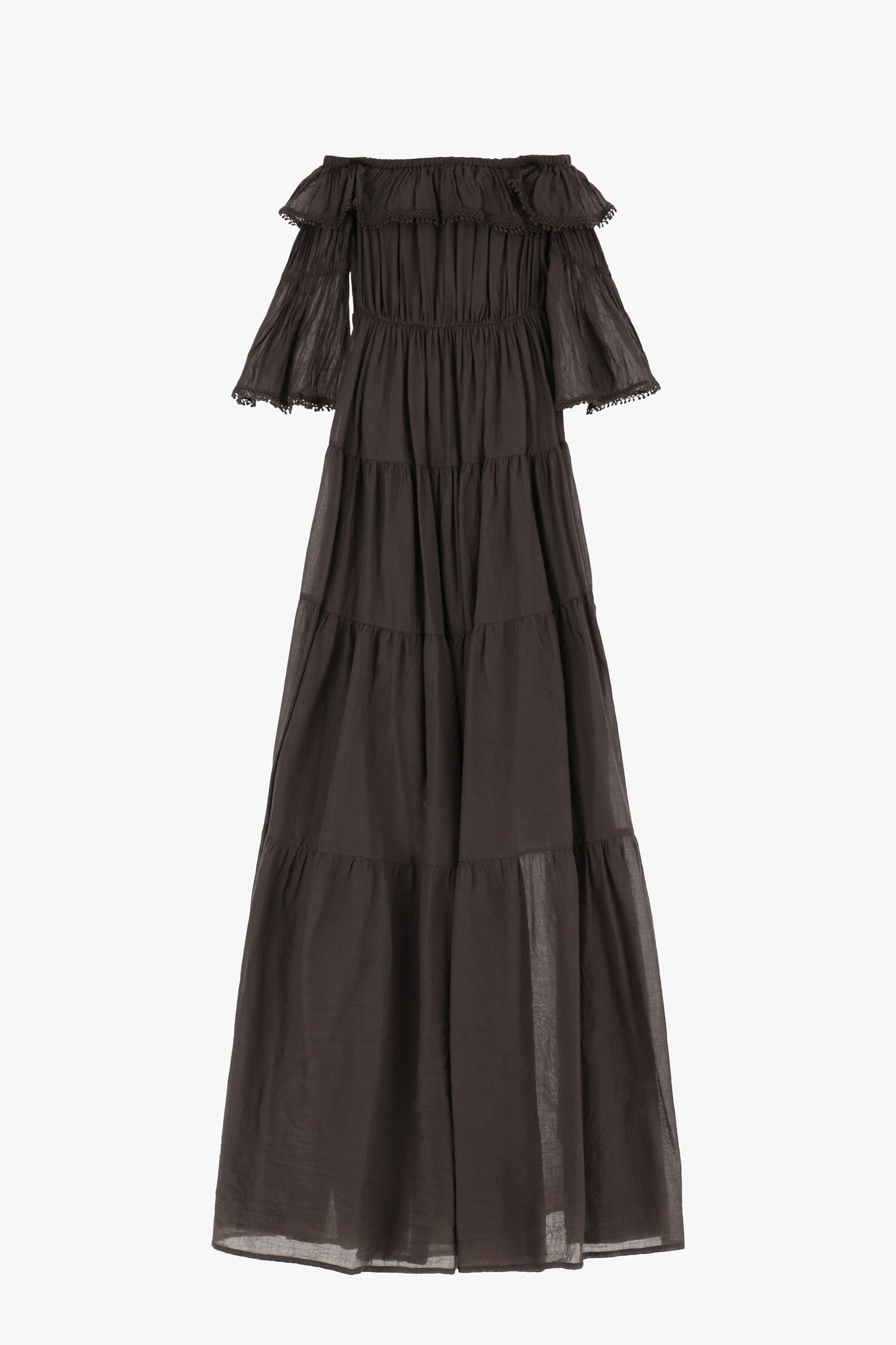 Abito Con Spalle Scoperte E Balze Dixie