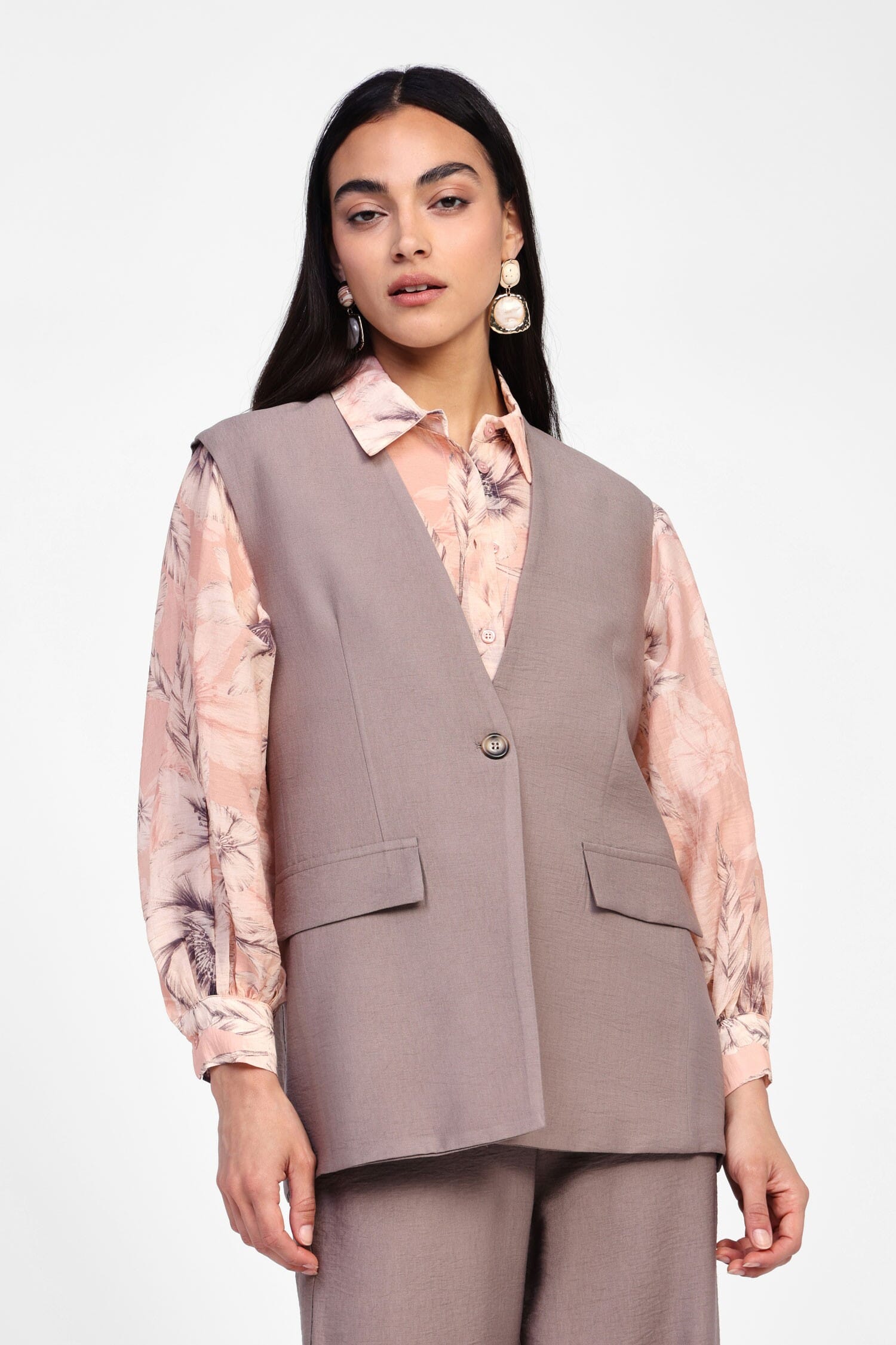 Gilet Con Tasche Frontali E Bottoni Dixie