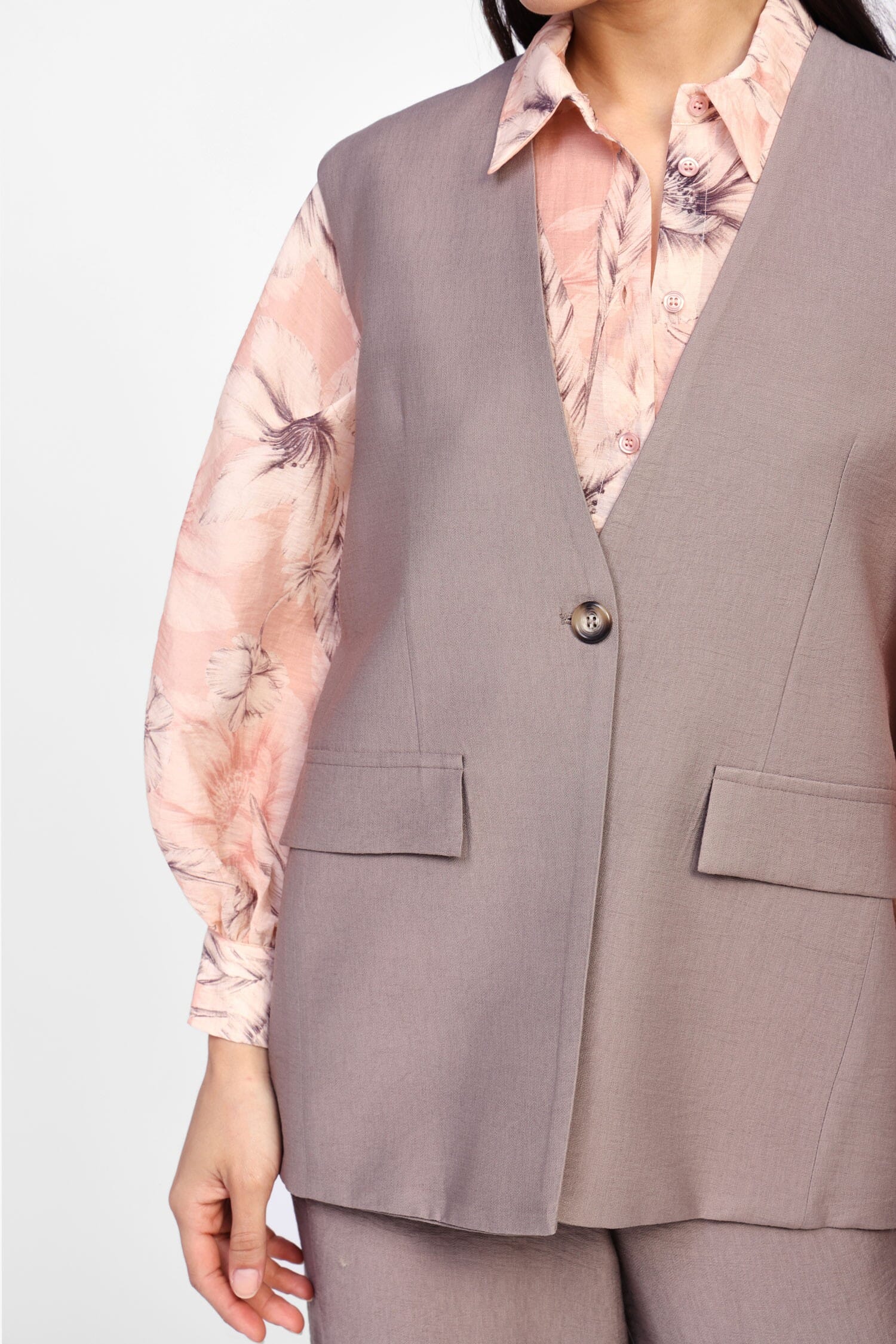 Gilet Con Tasche Frontali E Bottoni Dixie