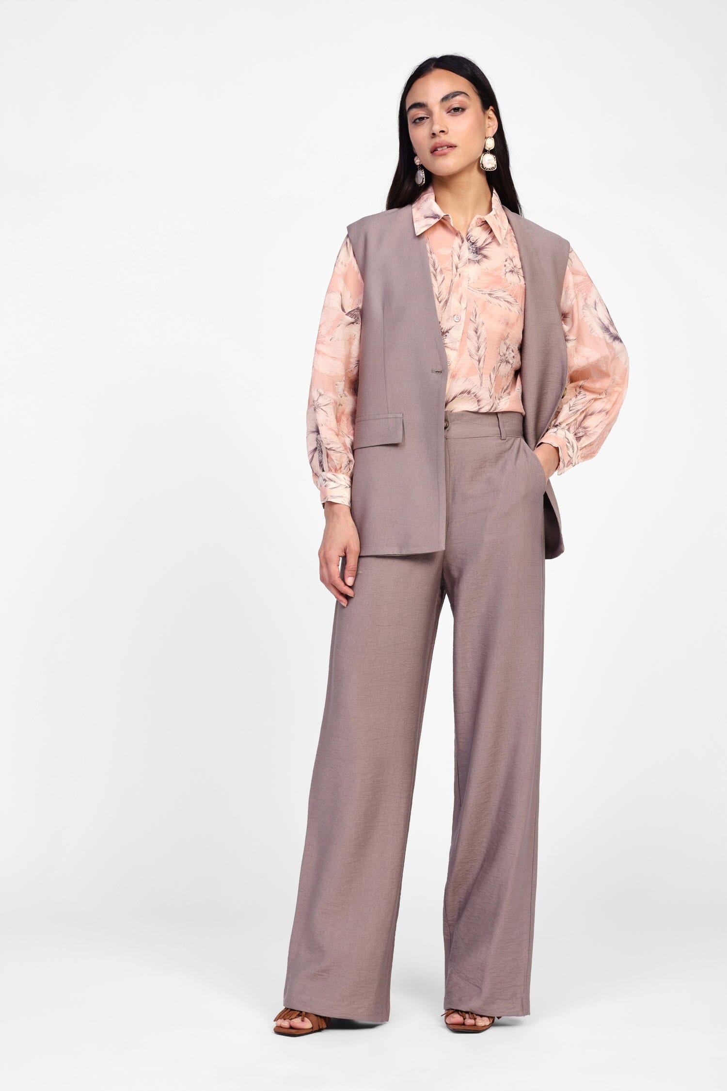 Pantaloni A Gamba Ampia Con Tasche Dixie