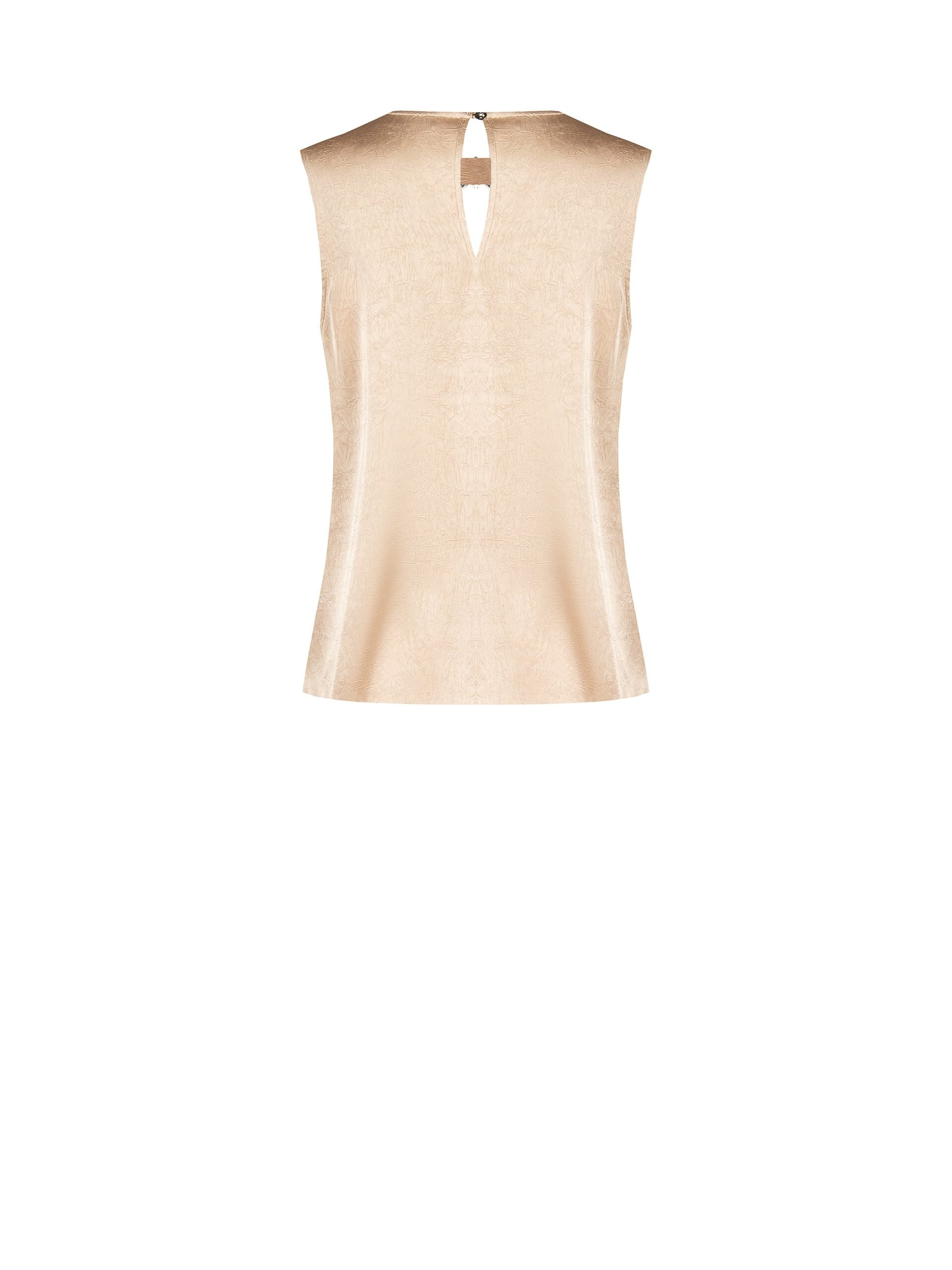 Top Ampio Sfiancato In Raso Effetto Leggermente Stropicciato Con Spilla Gioiello Rinascimento