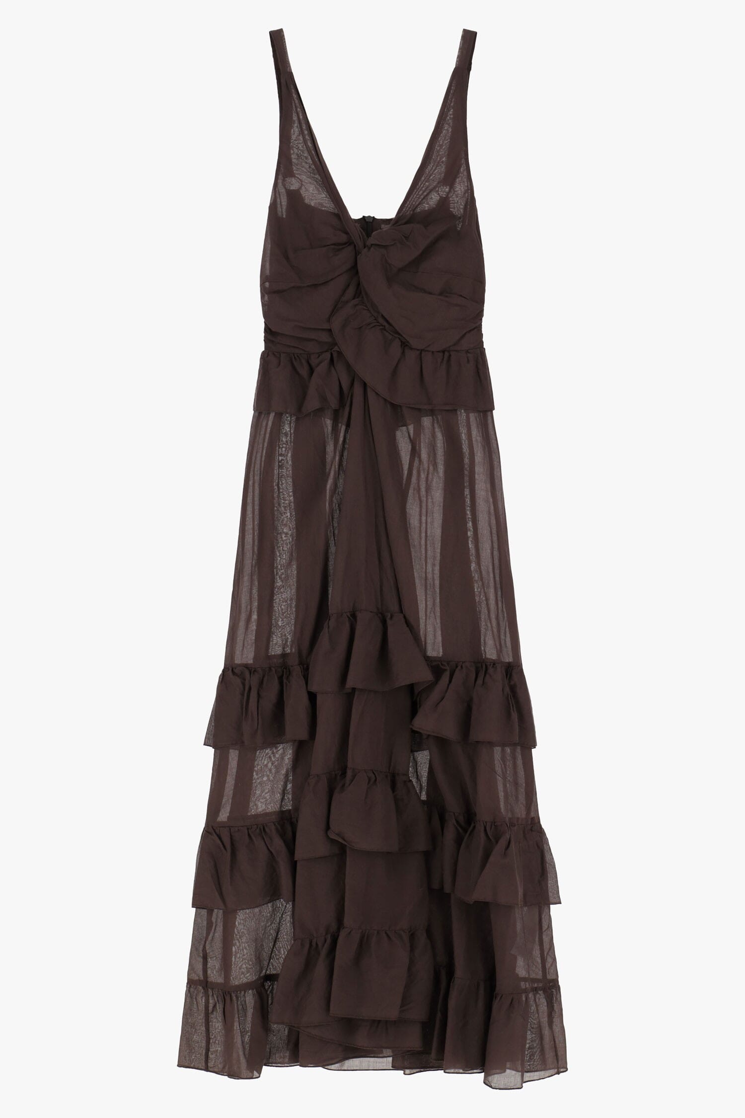 Robe à volants et à fines bretelles Dixie