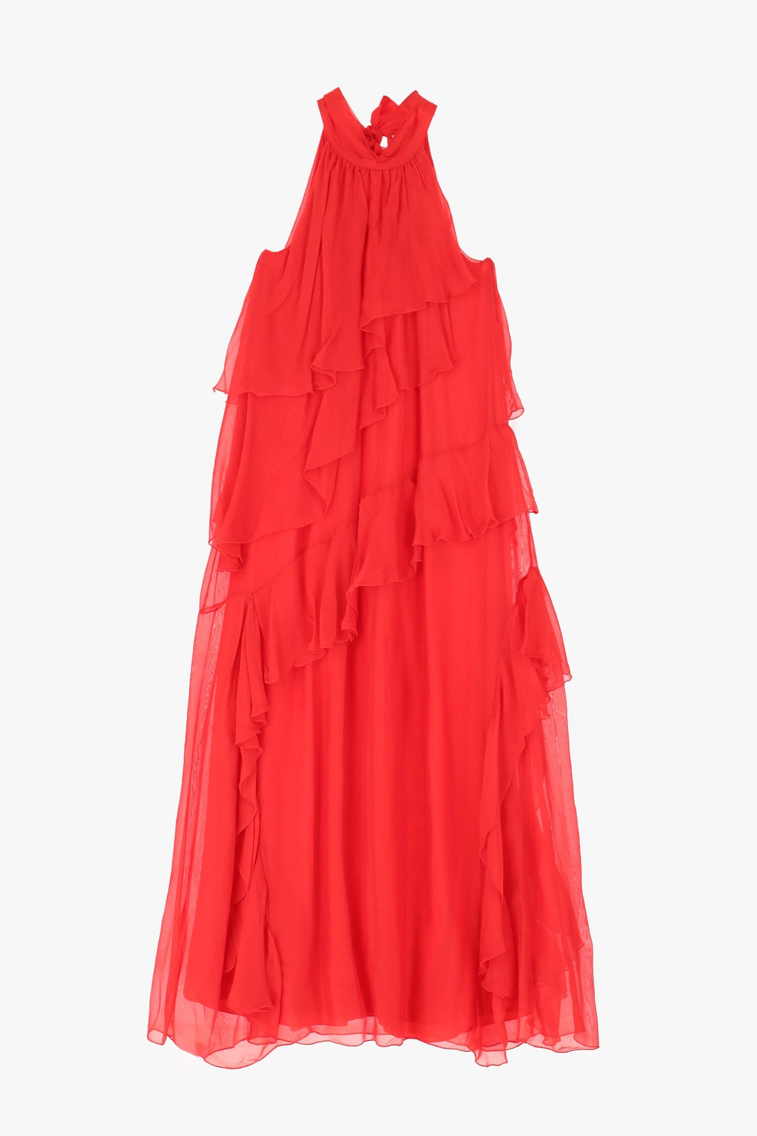 Abito Con Volant E Collo Alto Dixie