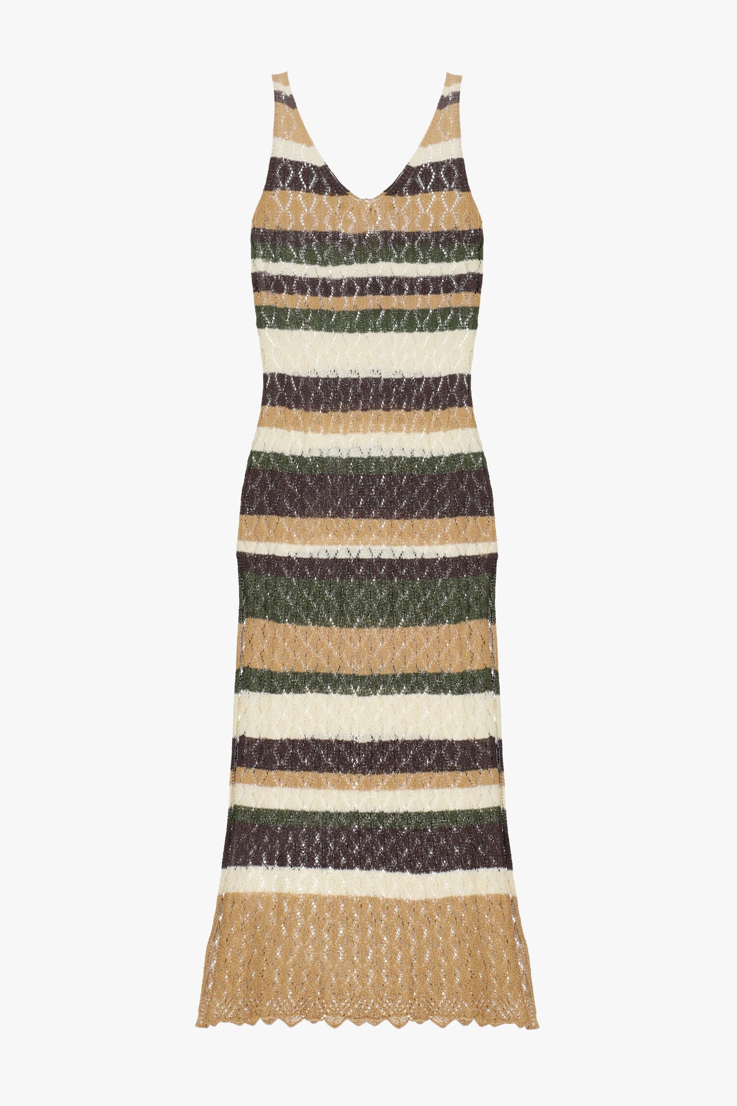 Abito Lungo A Righe Multicolore Dixie