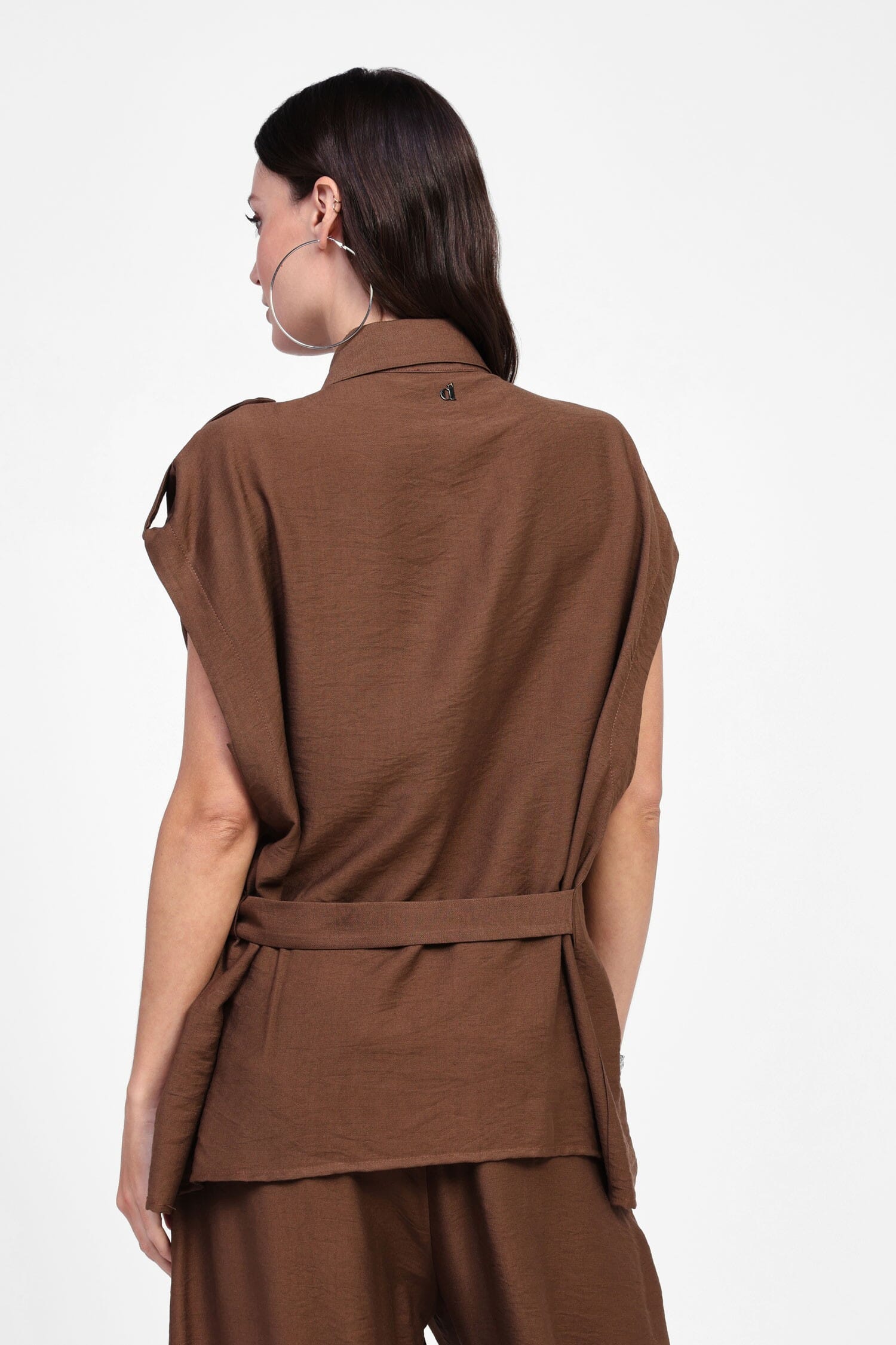 Camicia Senza Maniche Con Cintura Dixie