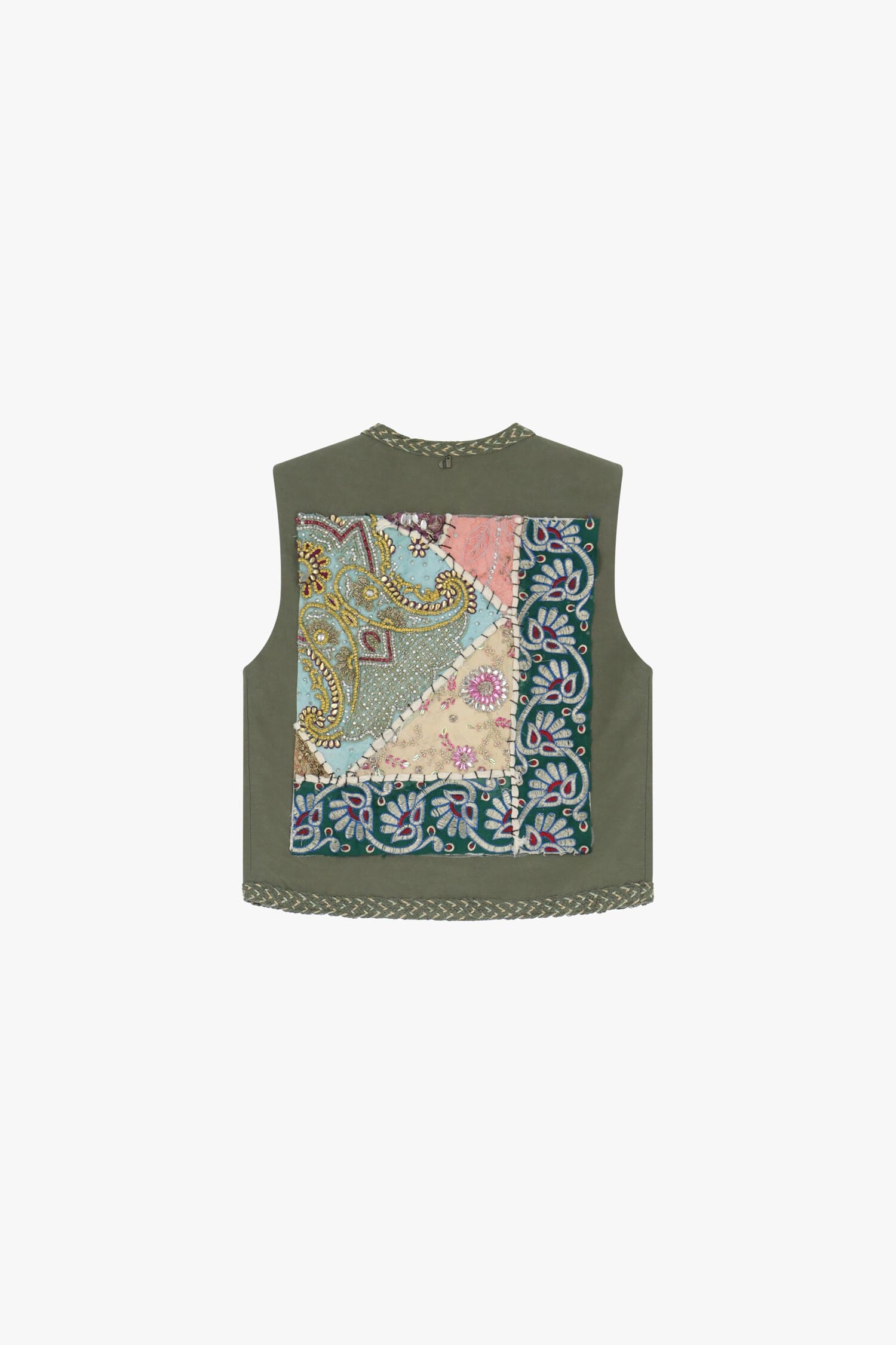 Gilet Con Tasche E Bordo Intrecciato Dixie