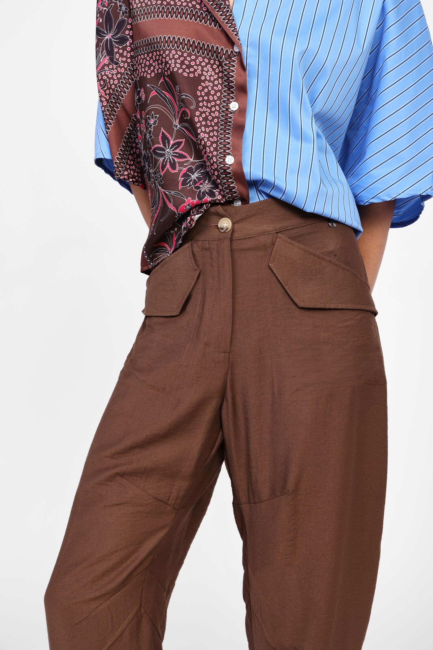 Pantaloni Chino Con Bottoni Laterali Dixie