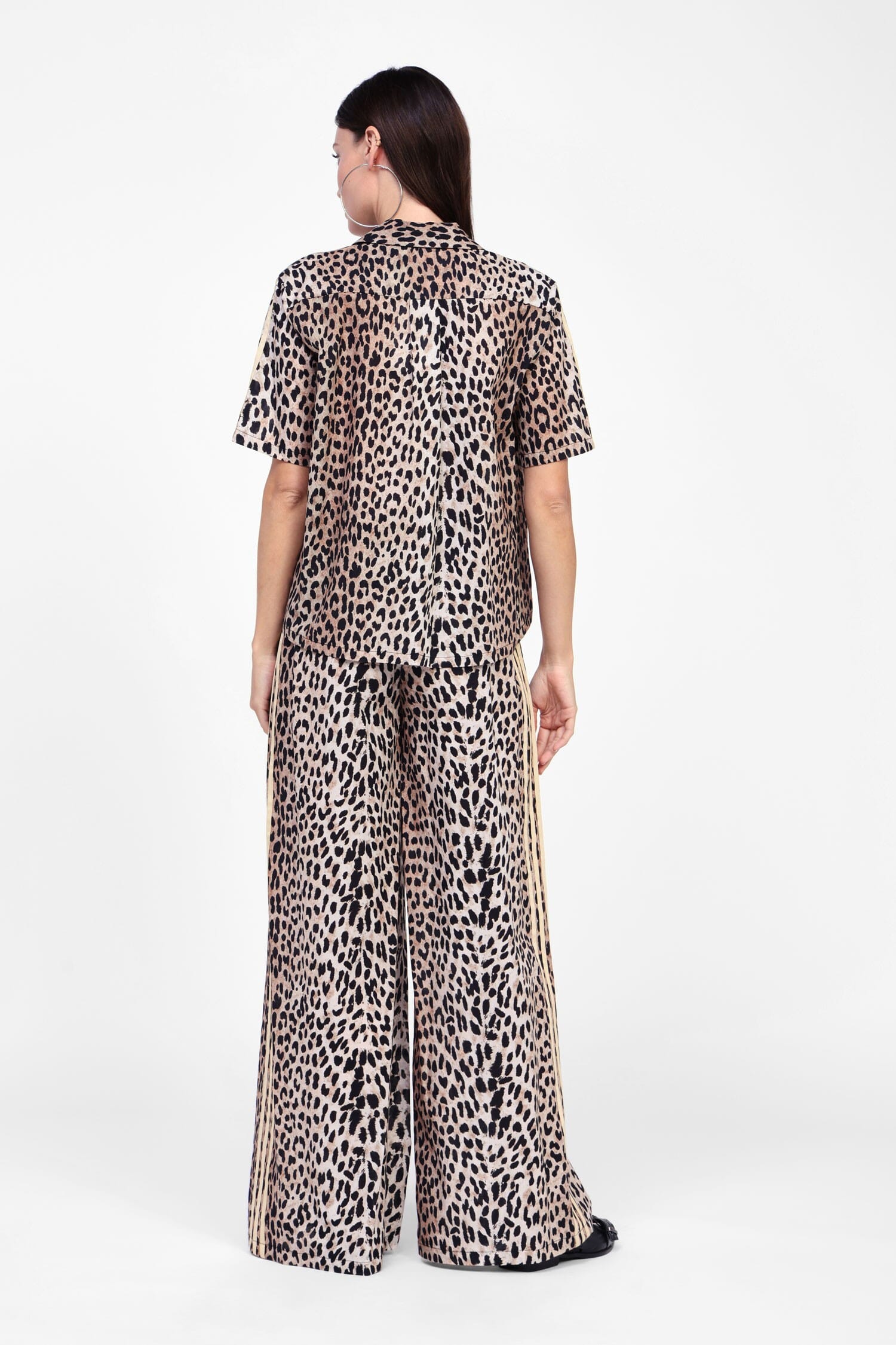 Pantaloni Larghi Stampati A Vita Alta Dixie