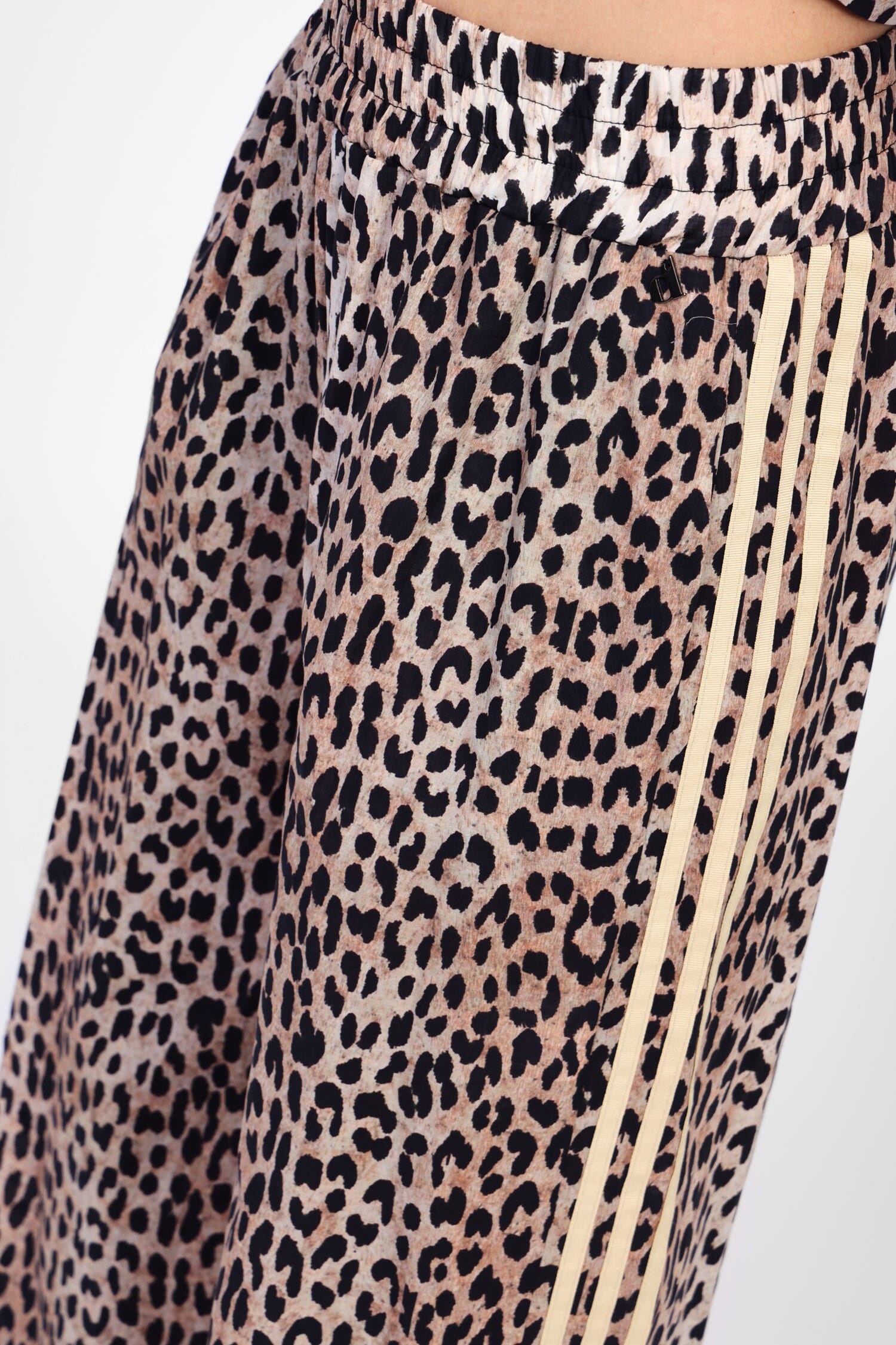 Pantaloni Larghi Stampati A Vita Alta Dixie