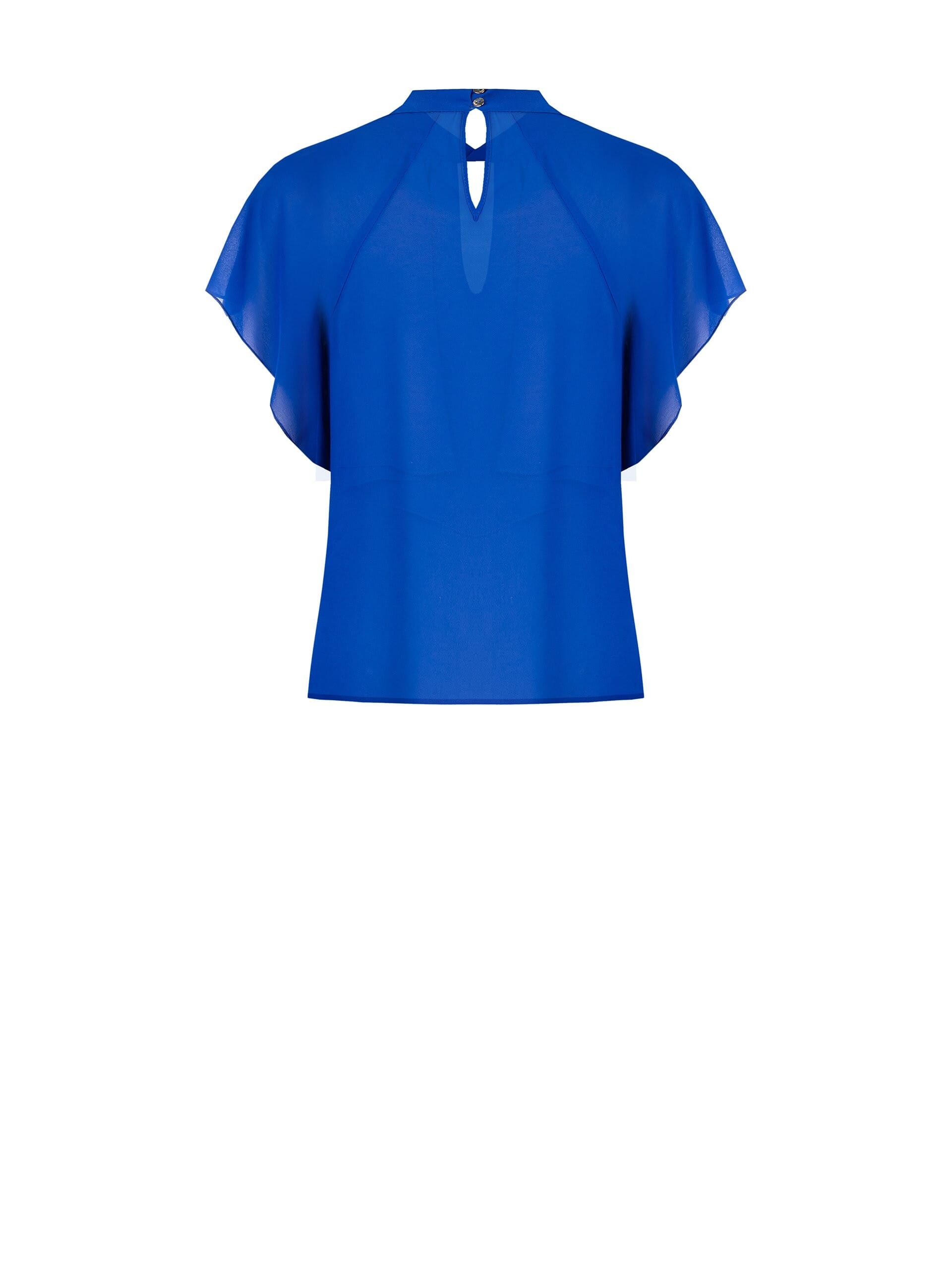 Blusa Fluida In Georgette Con Maxi Volant Rinascimento