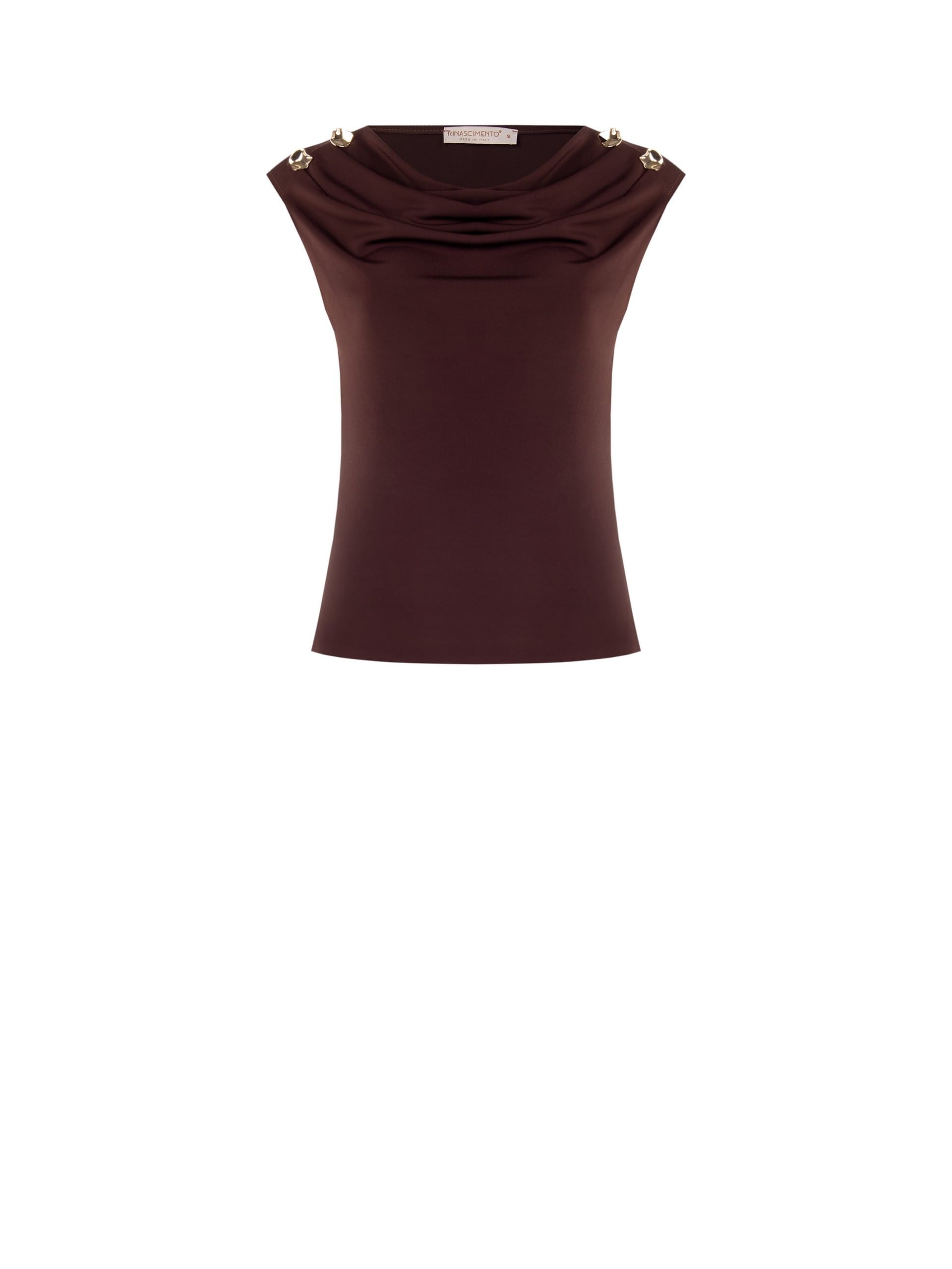 Top Sfiancato In Maglina Con Bottoni Sulle Spalle Rinascimento