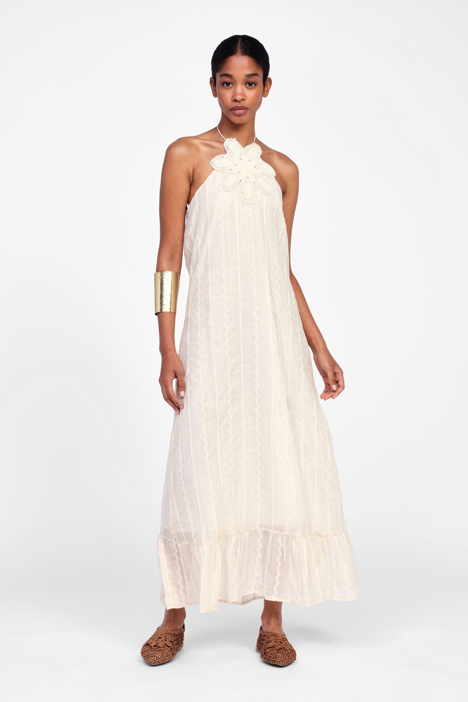 Abito Lungo Senza Maniche E Stampa Dixie