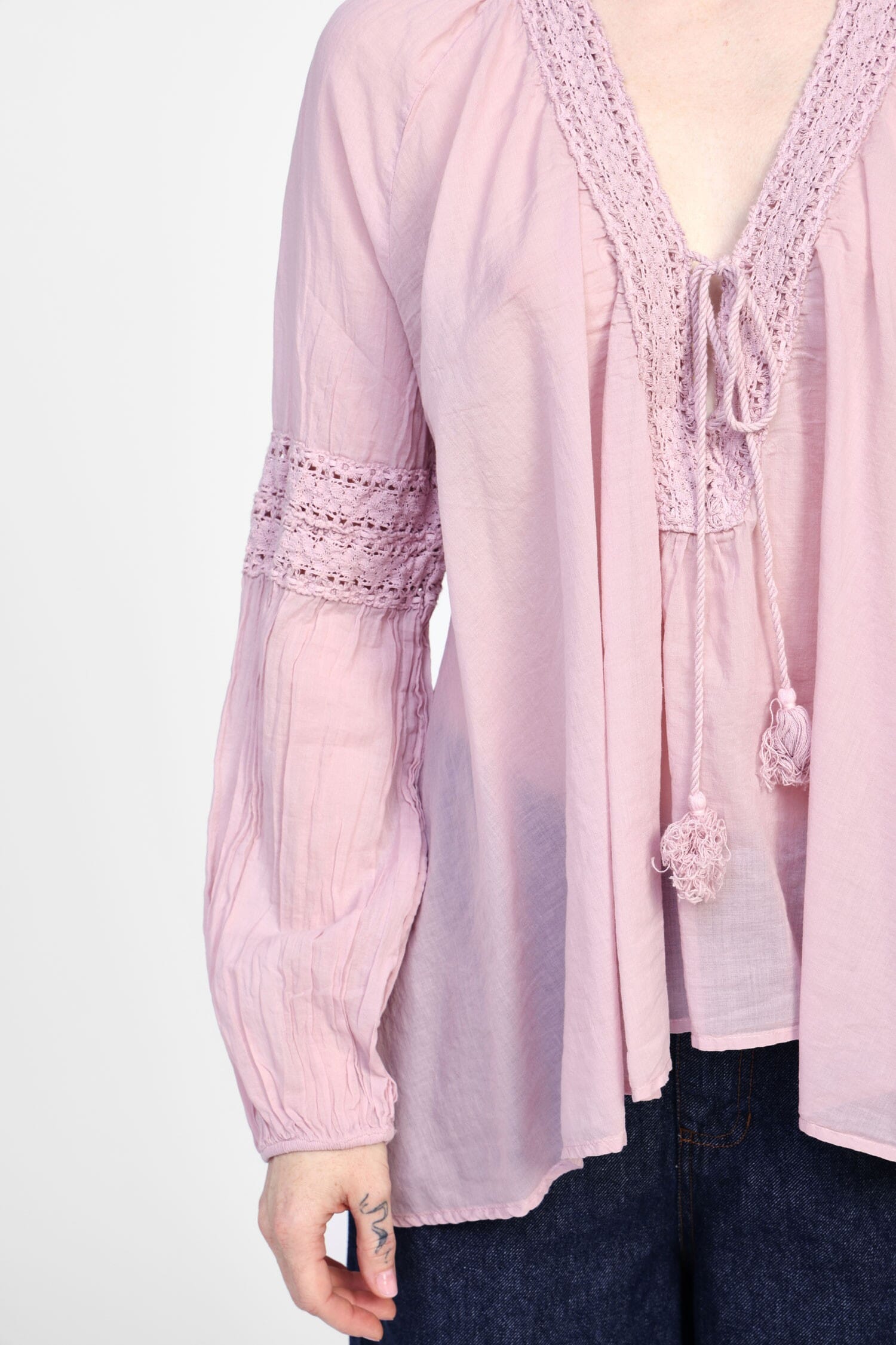 Camicia Ampie Maniche E Scollo V Dixie