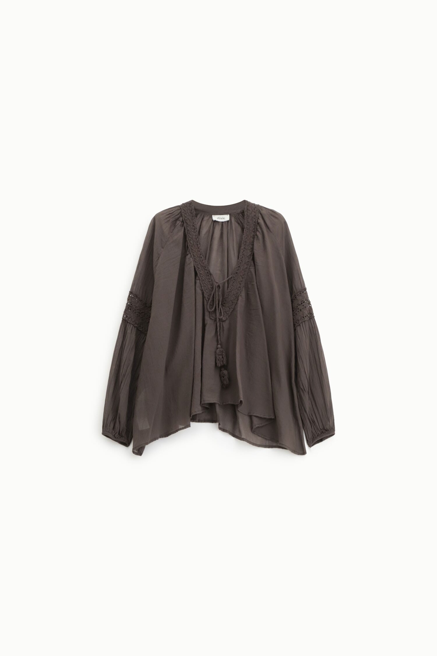 Camicia Ampie Maniche E Scollo V Dixie