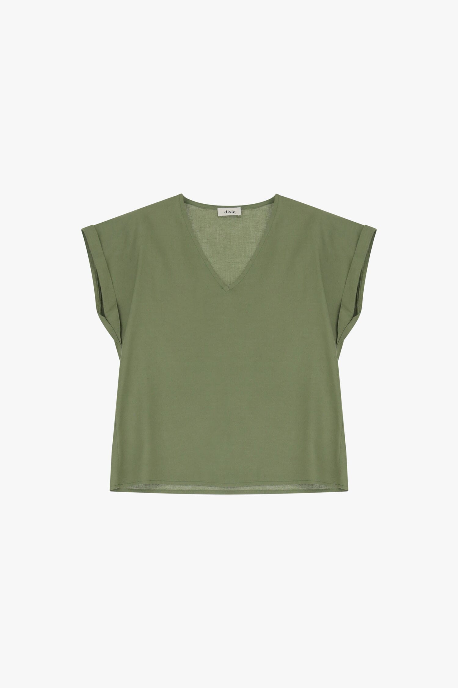 Camicia Con Scollo A V E Maniche Corte Dixie