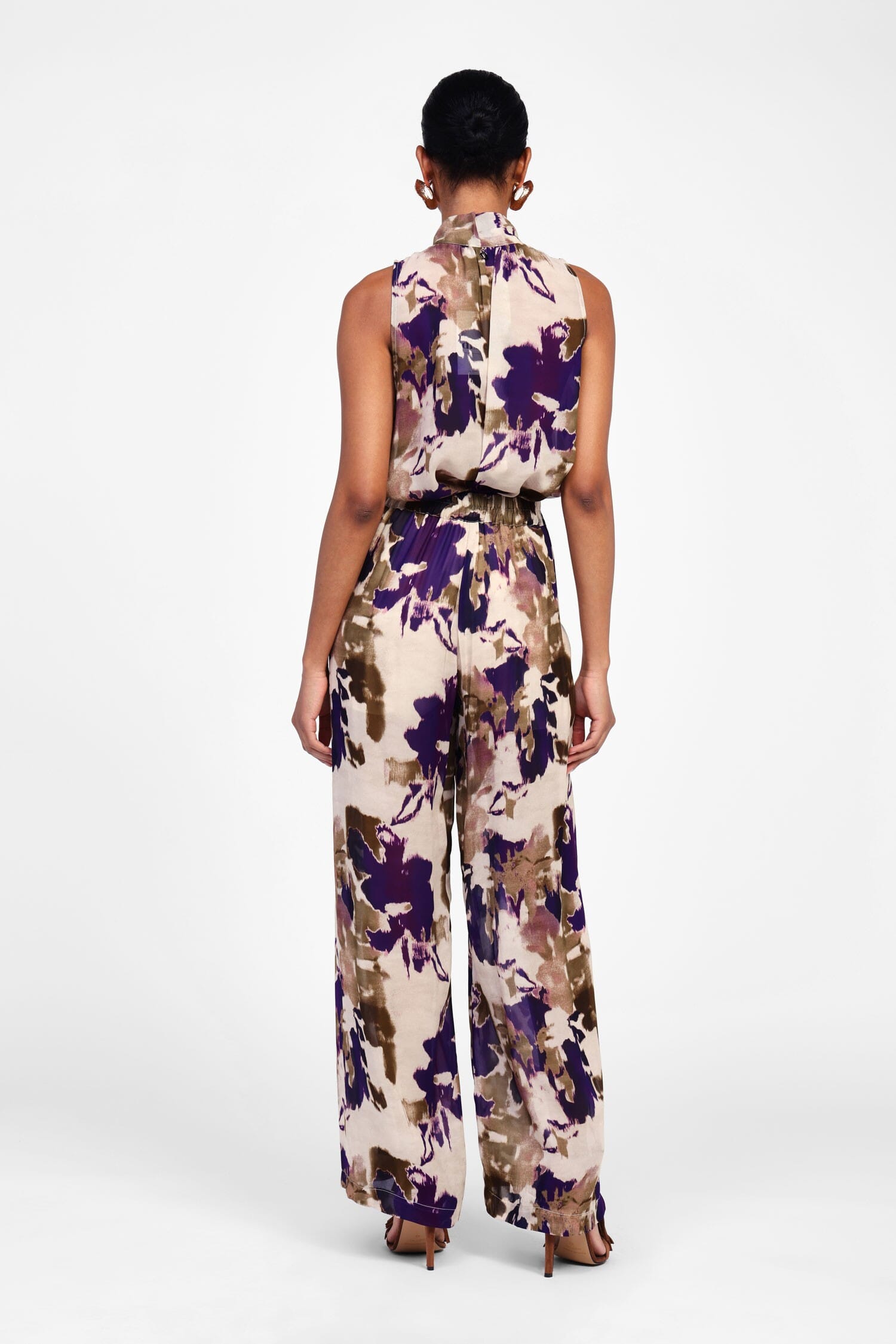 Pantaloni Ampia Stampa Floreale Dixie