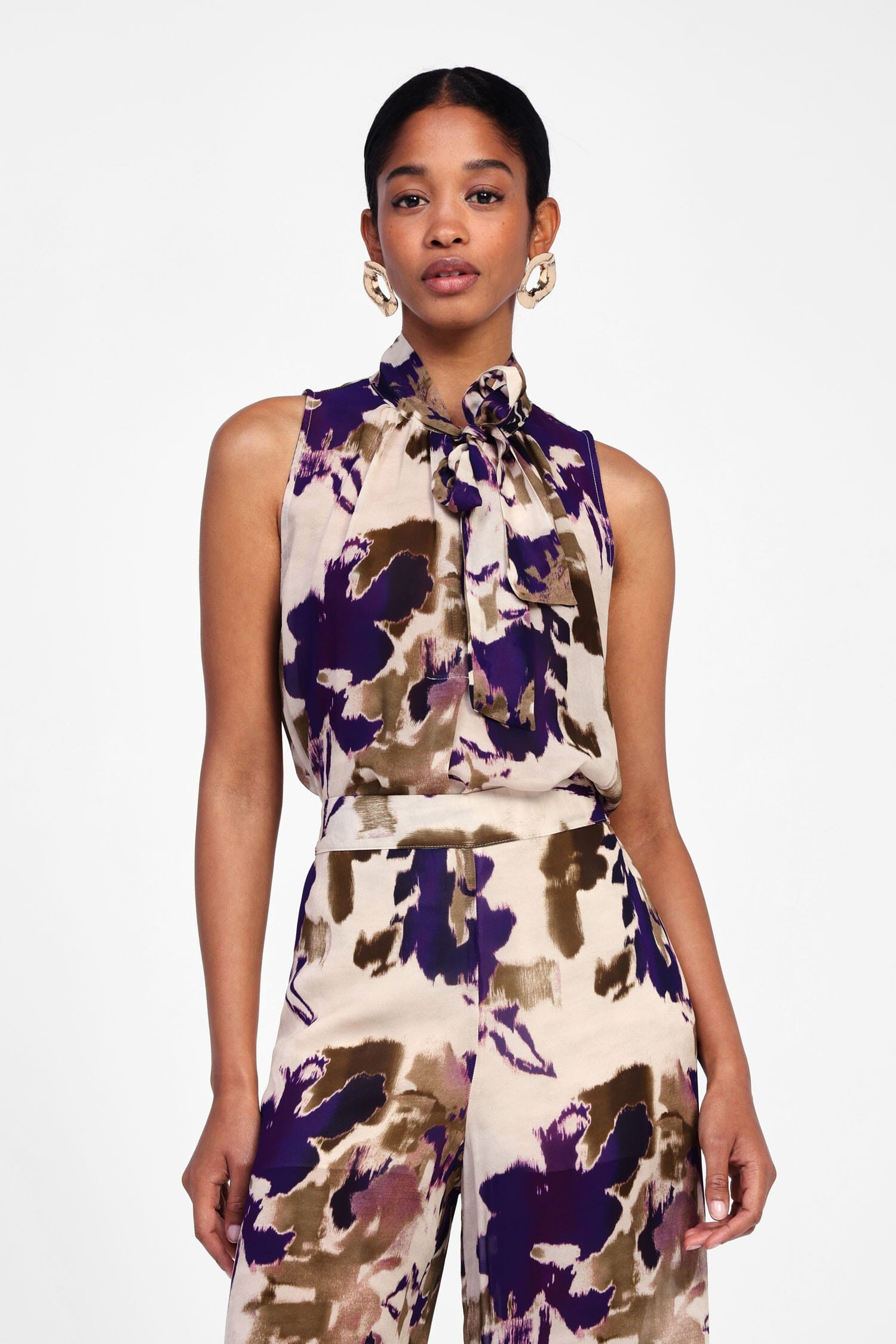 Top Senza Maniche Con Stampa Vivace Dixie