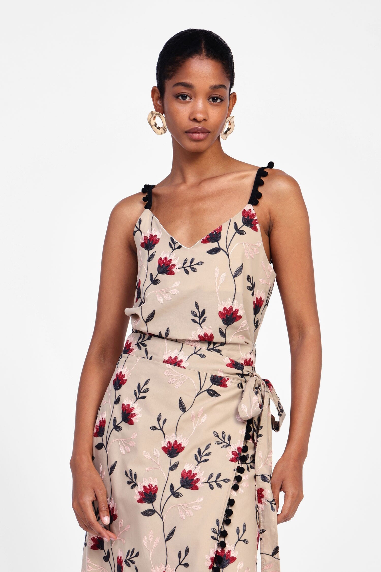 Dixie Strap Top With Floral Print