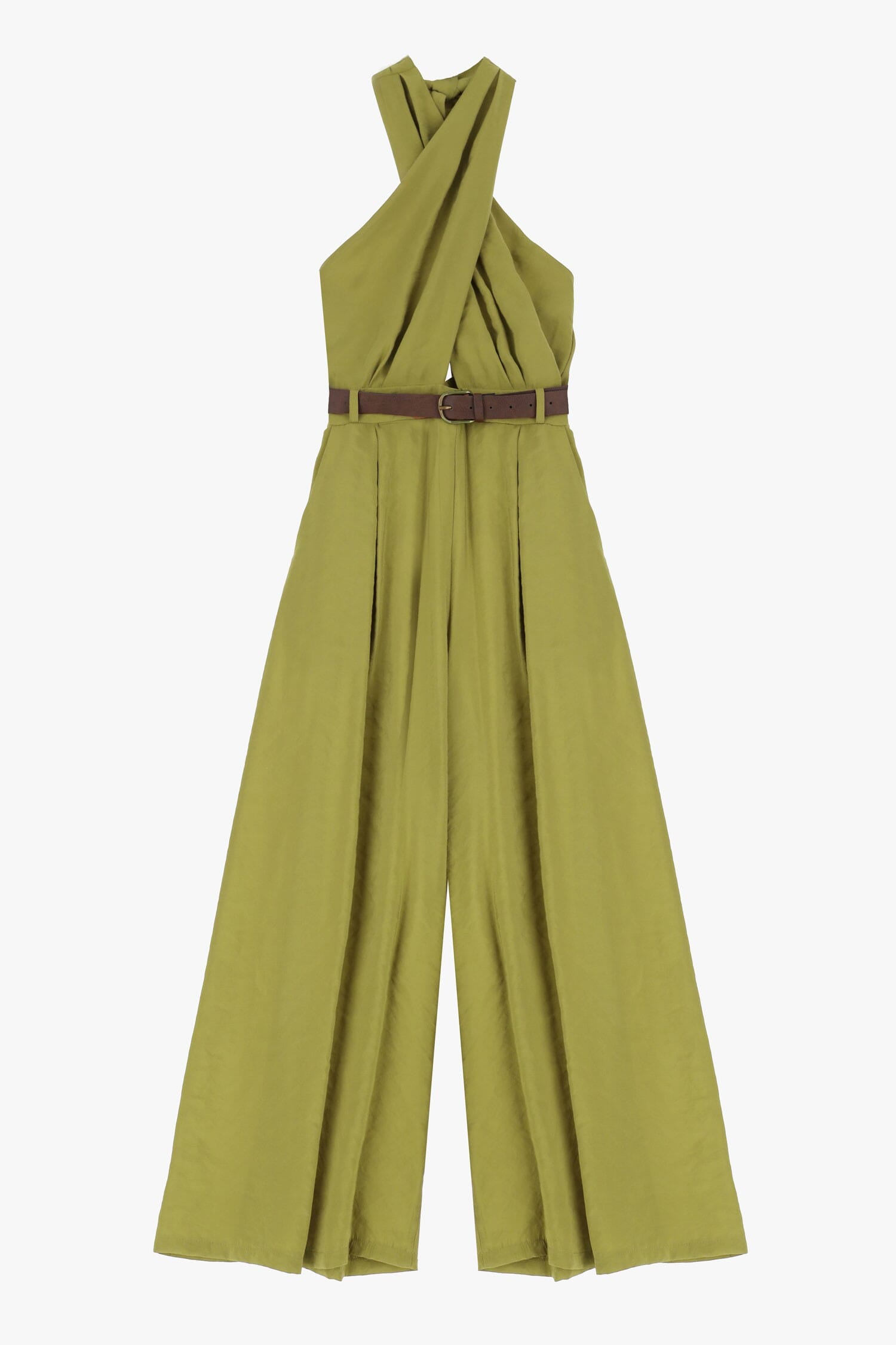 Jumpsuit With Belt And Cross Neckline Dixie