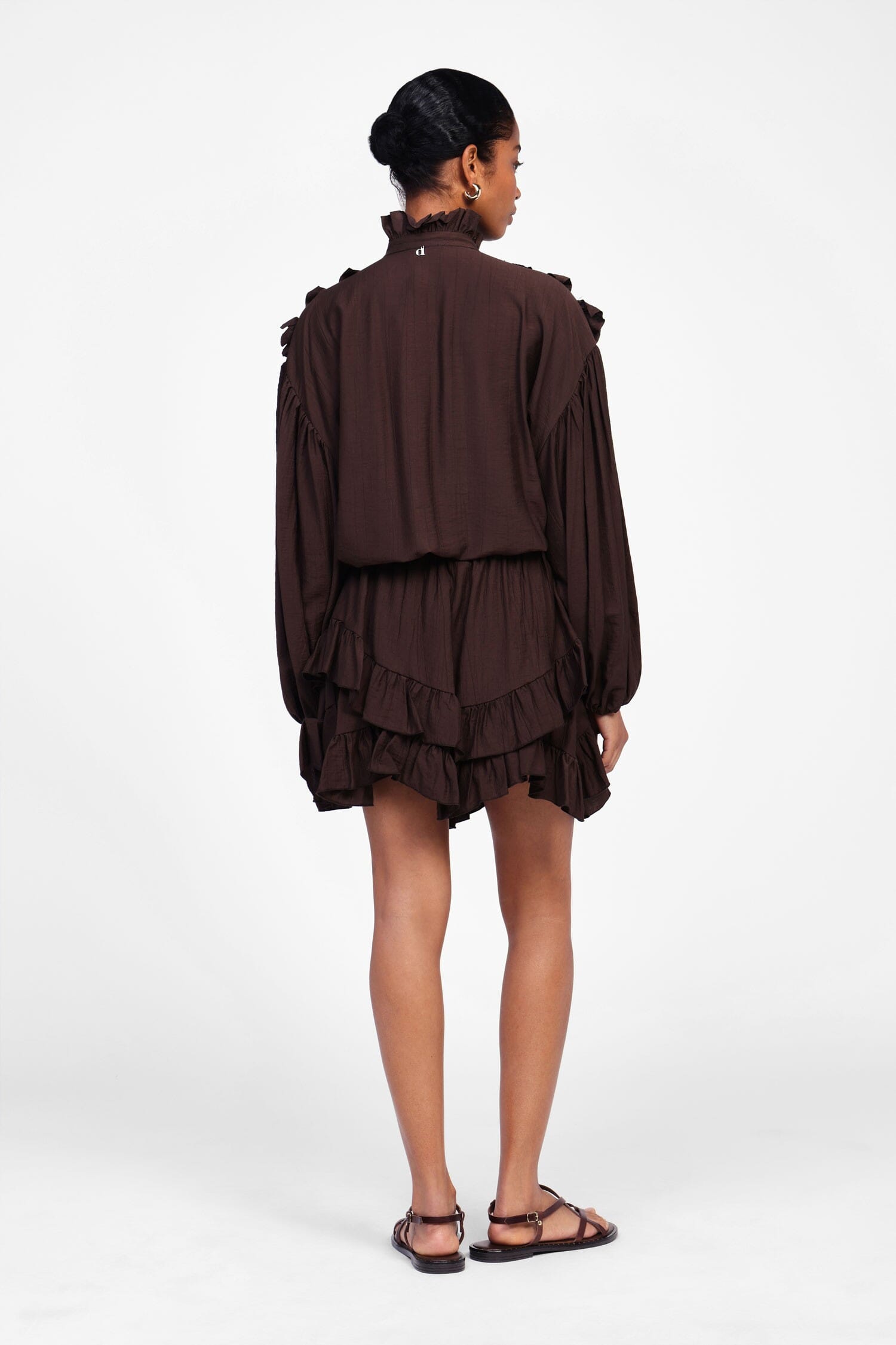 Dixie Ruffle Detail Short Skirt