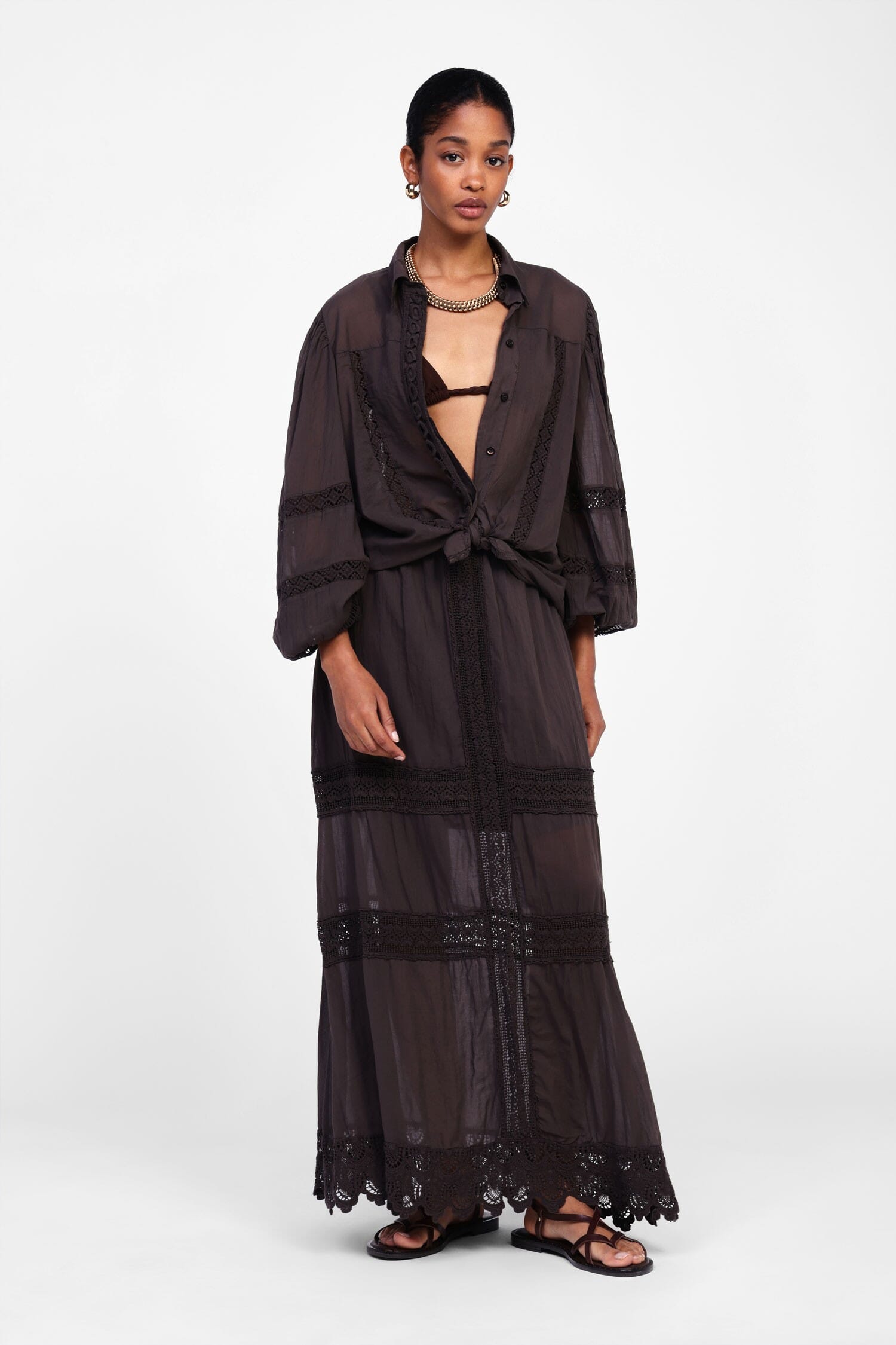 Dixie Long Skirt With Perforated Details (Jupe longue à détails perforés)