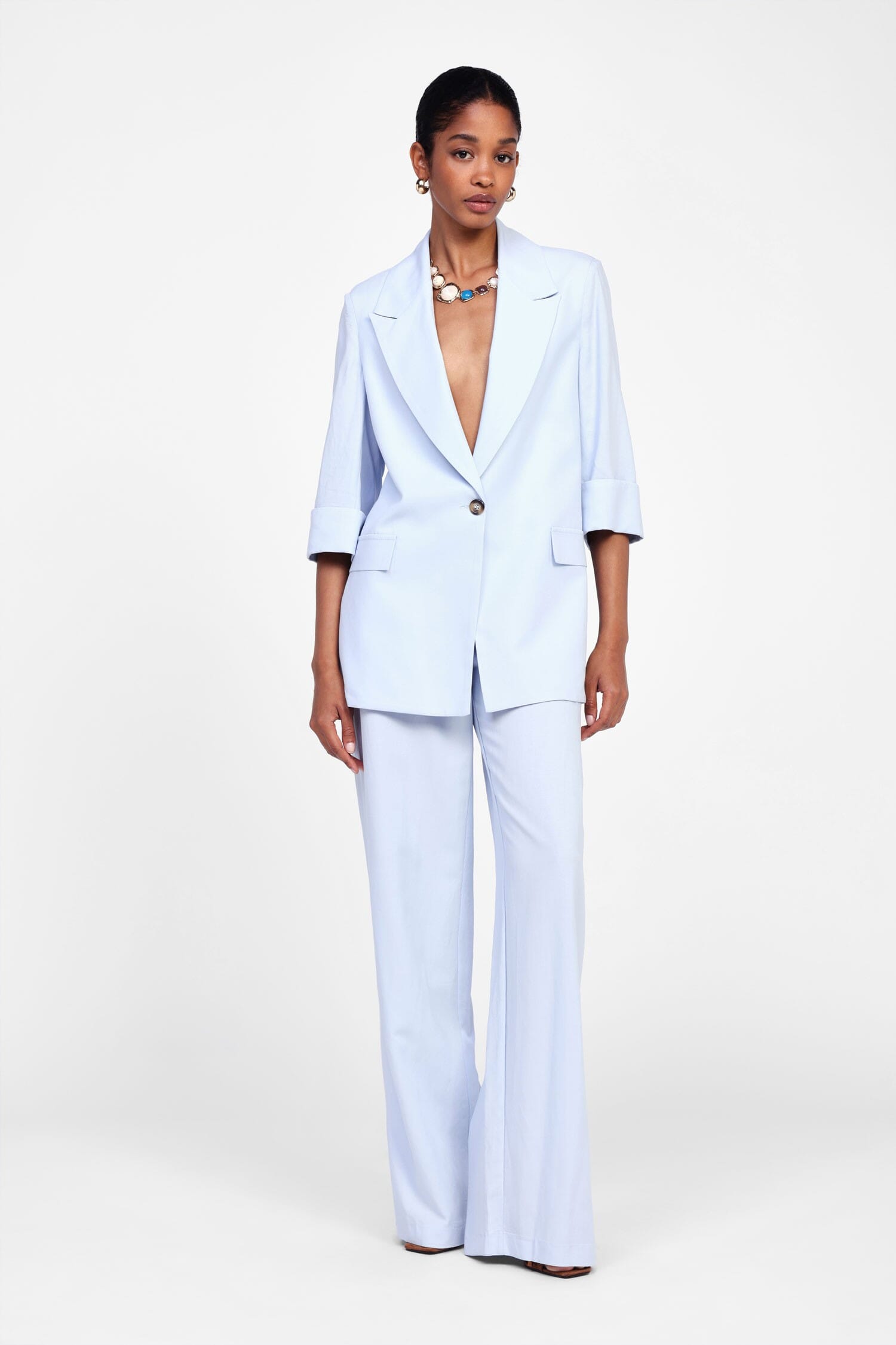 Pantaloni A Gamba Ampia Con Tasche Dixie