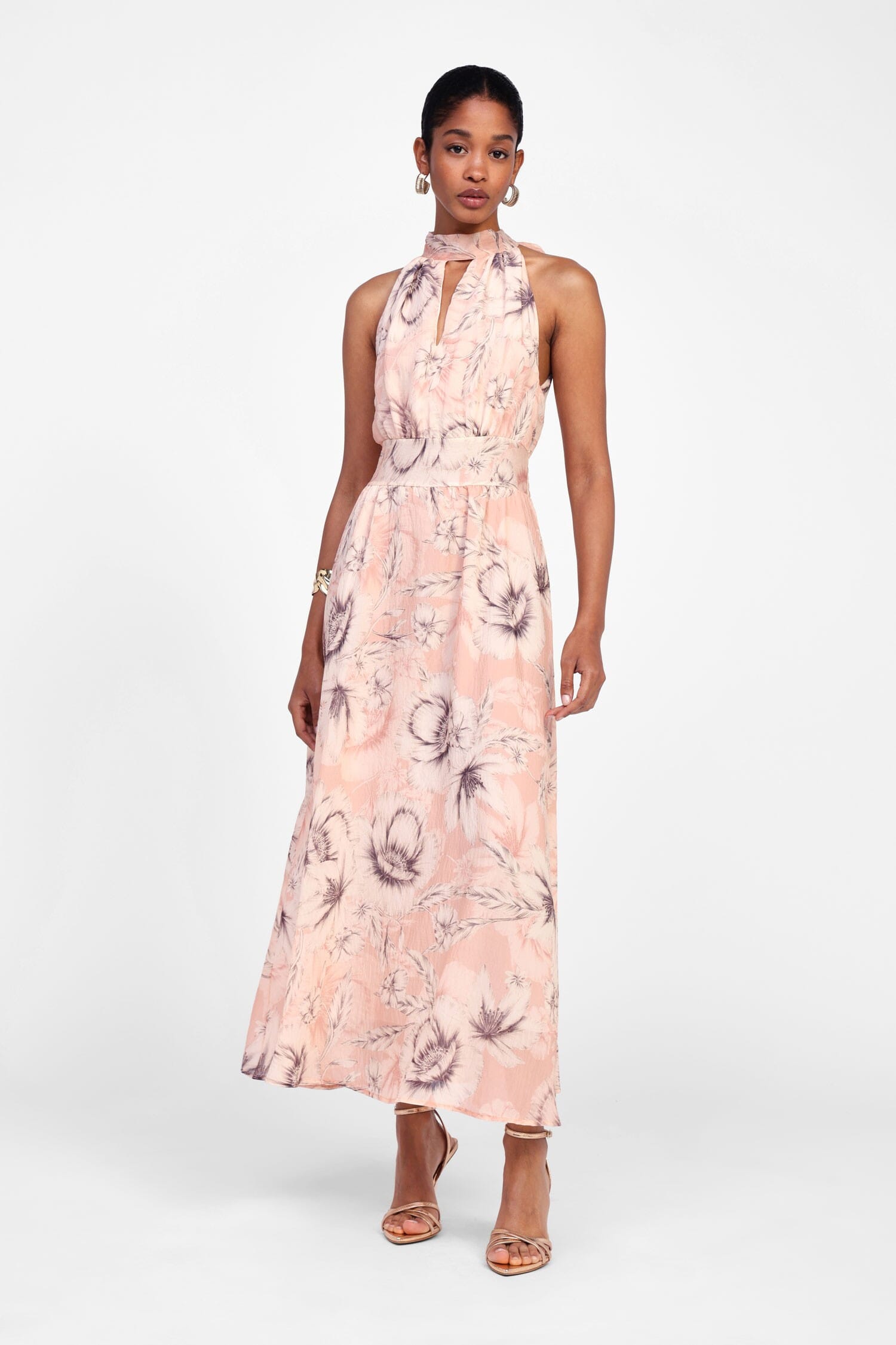 Long Dress With Delicate Floral Print Dixie