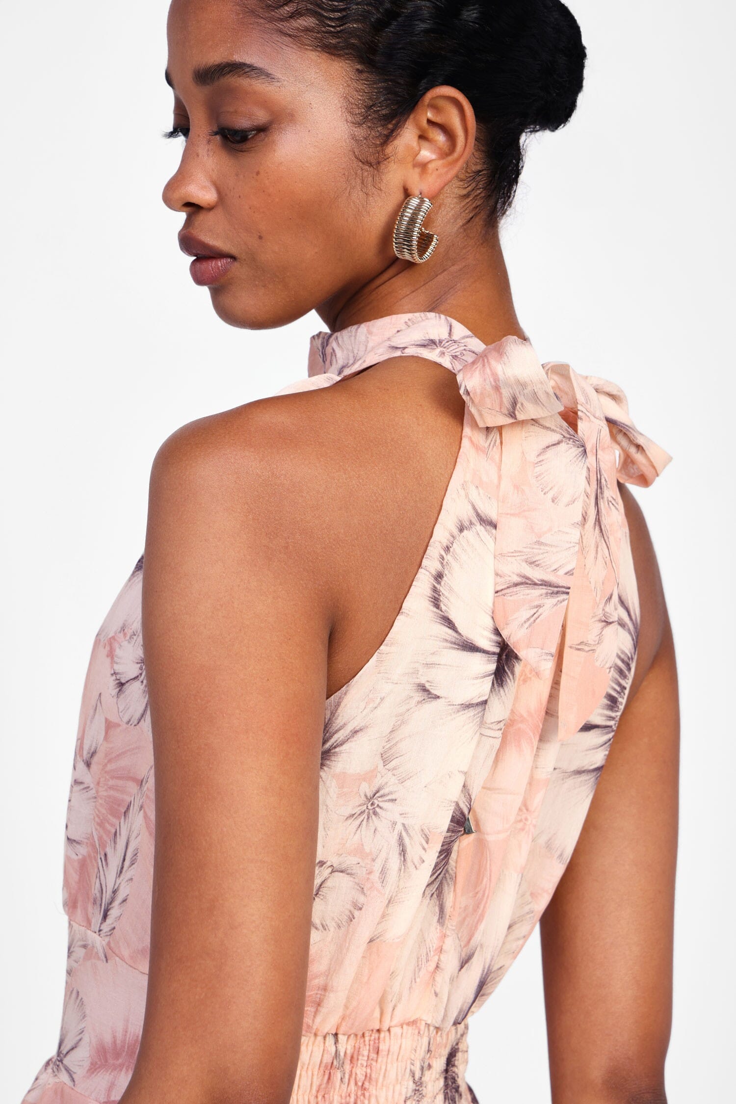 Long Dress With Delicate Floral Print Dixie