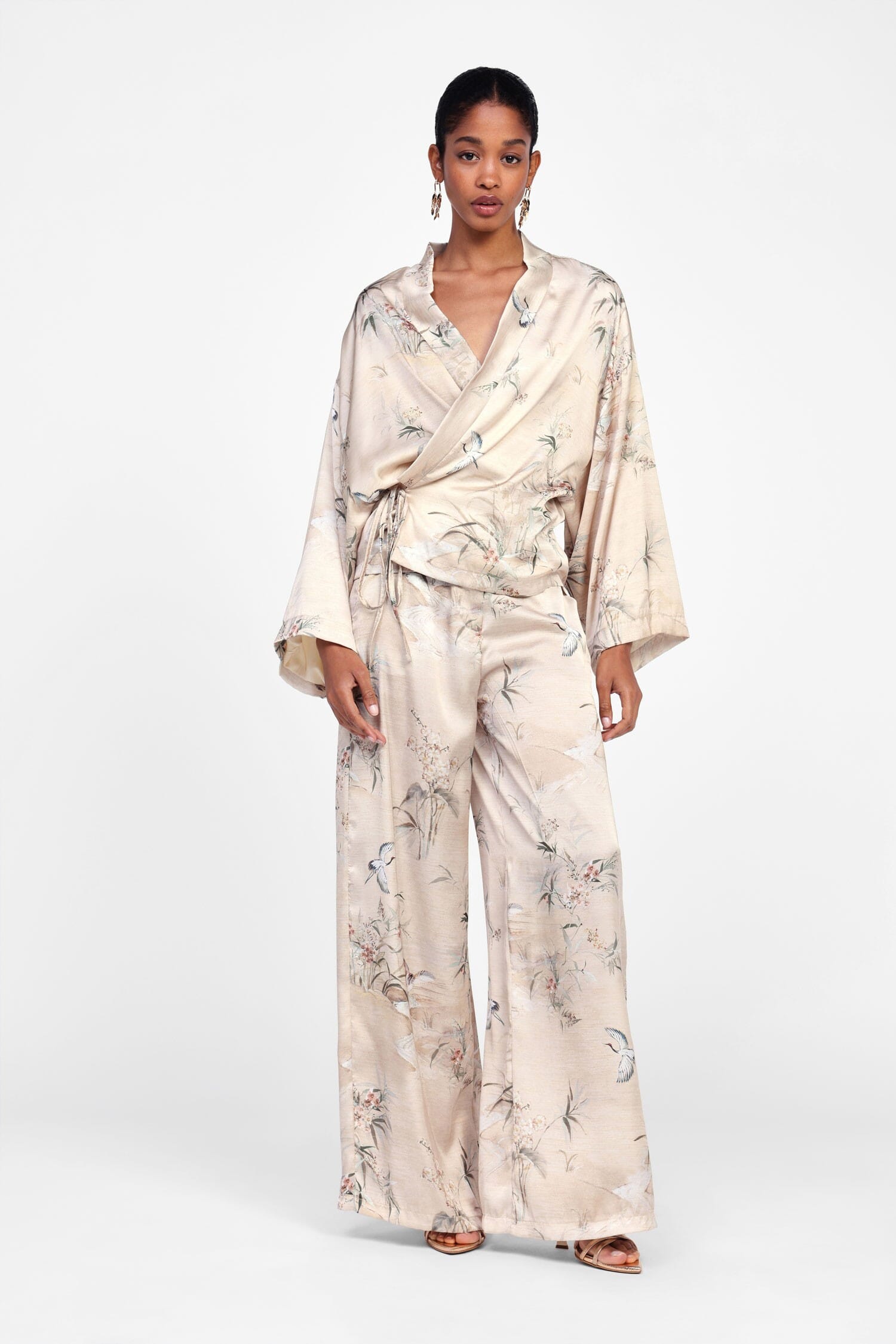 Pantalon de palace à imprimé floral Dixie